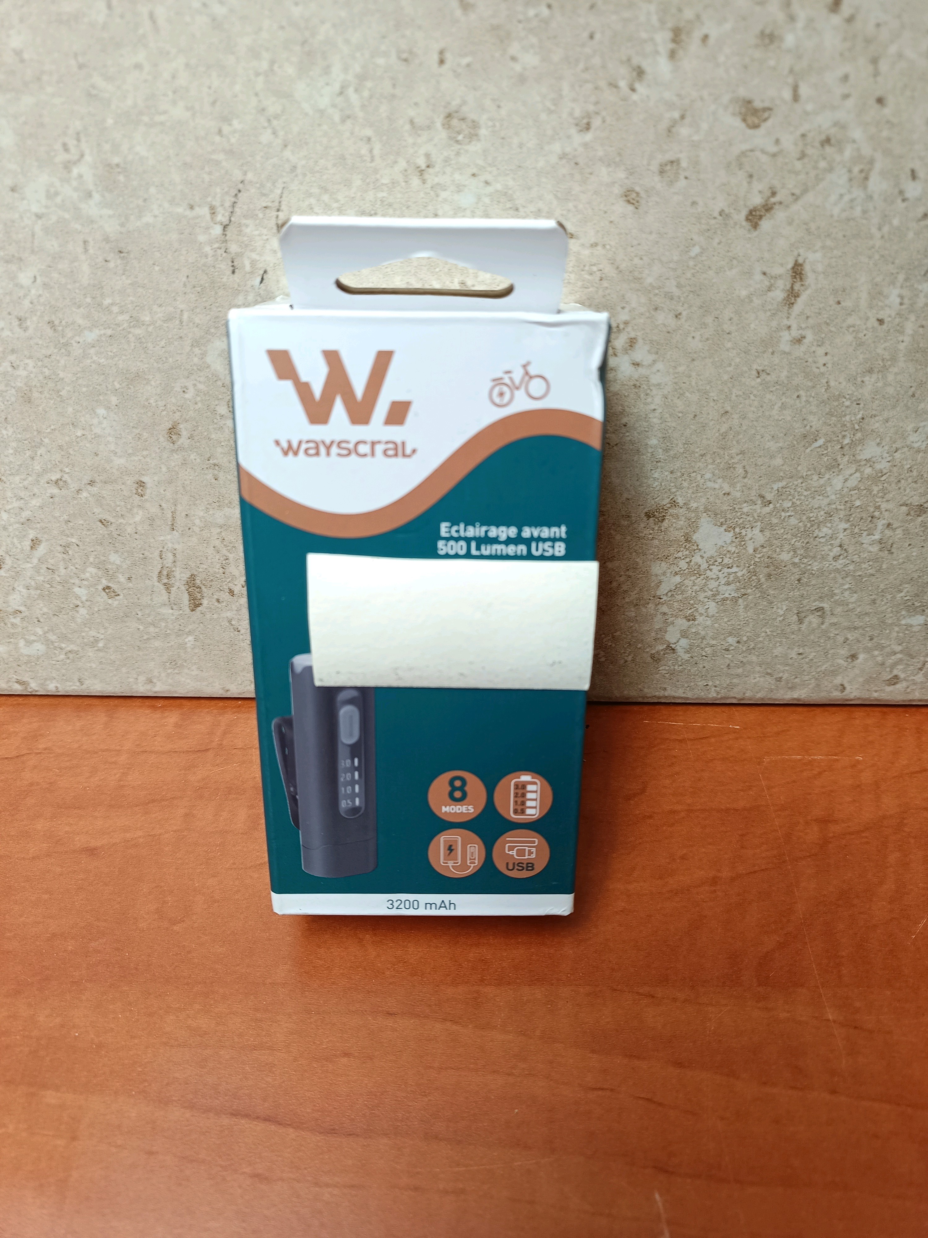 Wayscral éclairage avant vélo 500 lumens USB – 3200 mAh