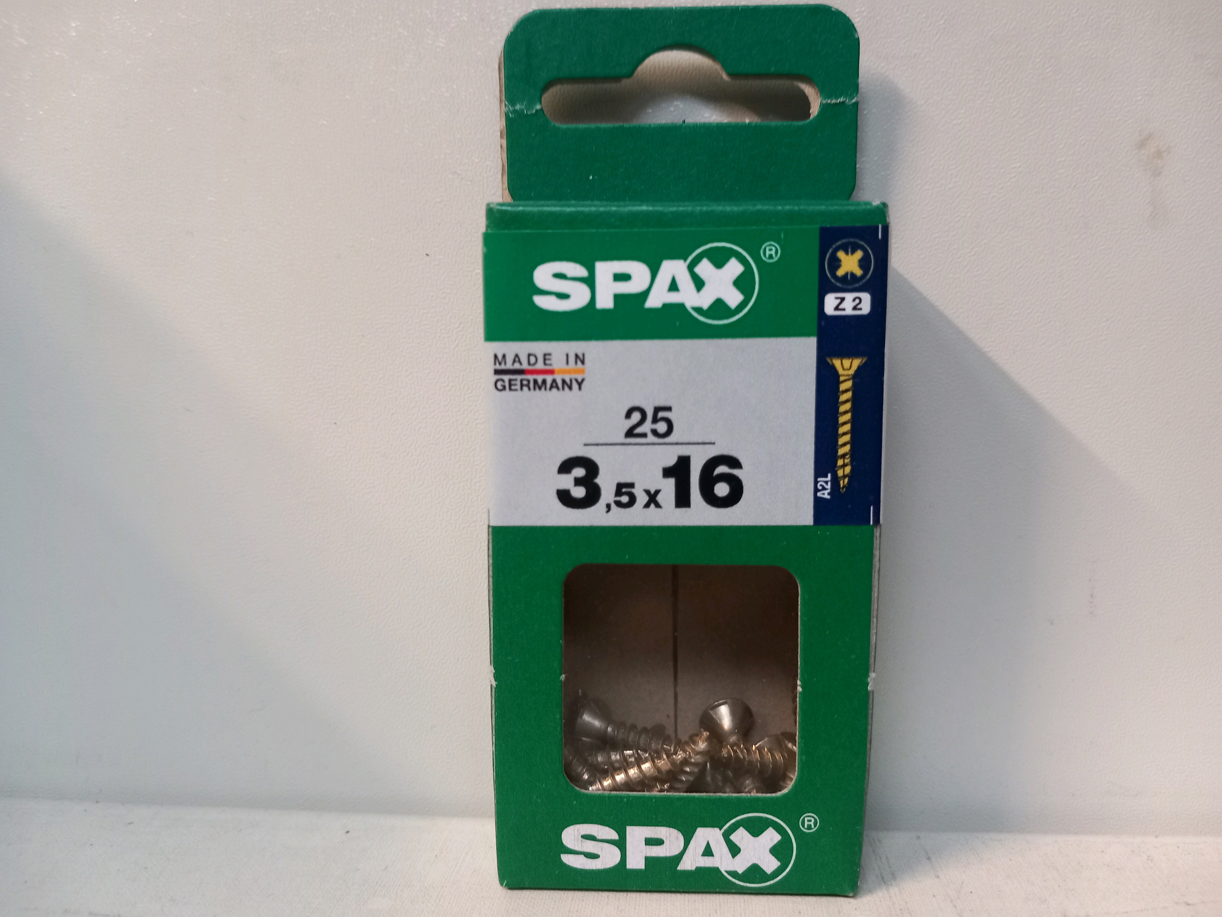 SPAX vis 3,5 x 16 mm Z2 (boîte de 25)