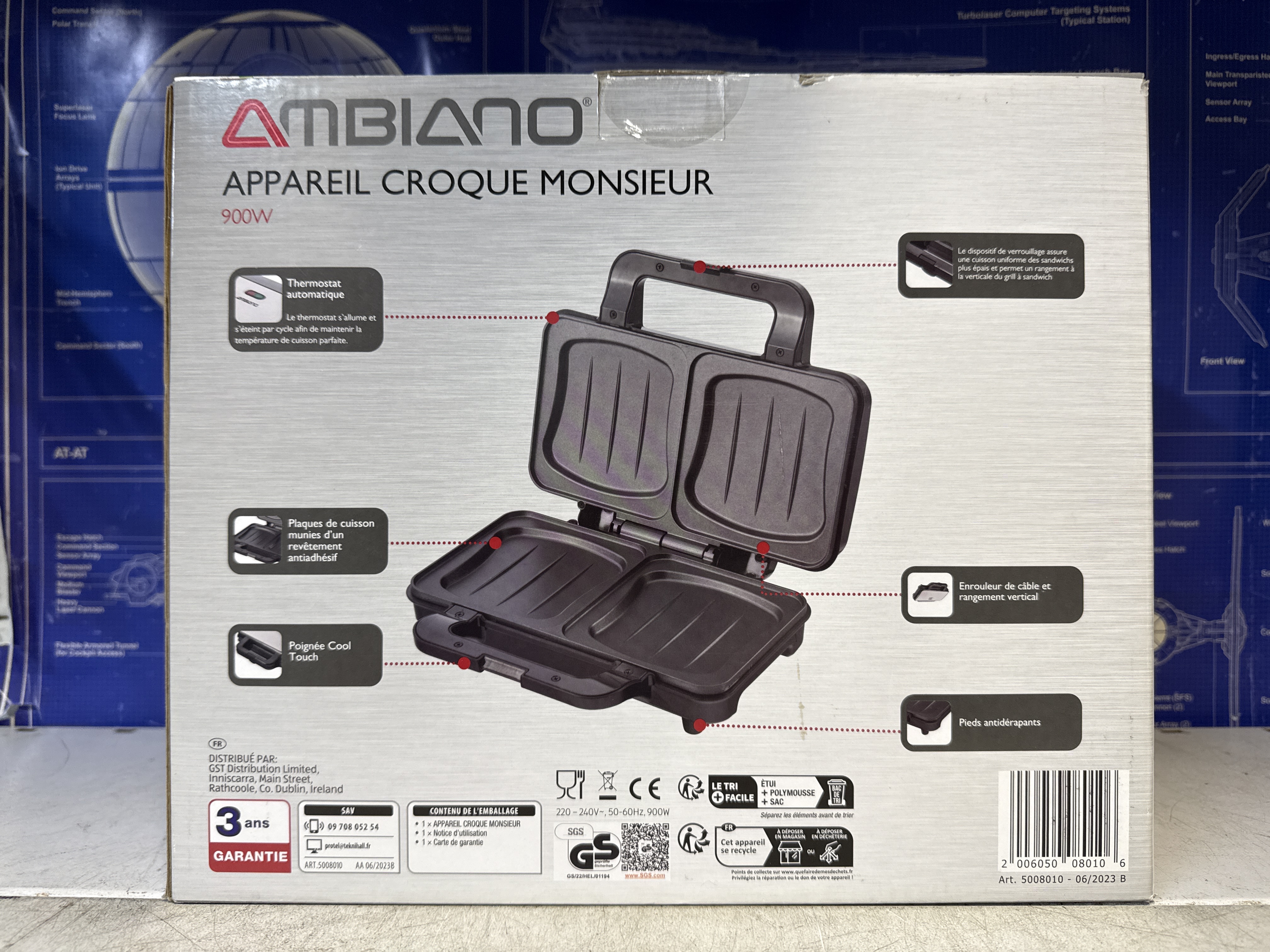 Ambiano Appareil croque-monsieur 900 W — photo 2