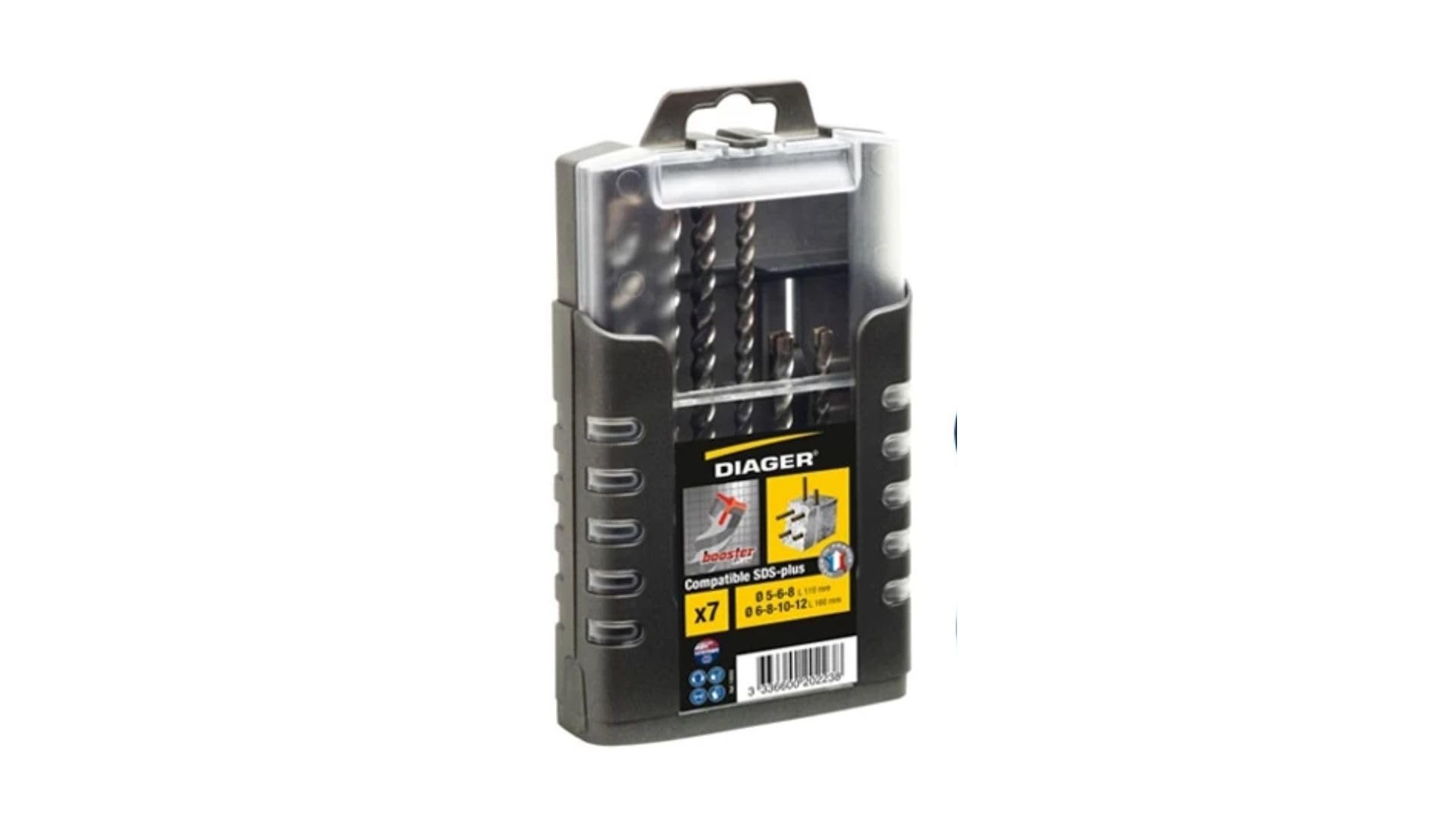 Coffret de 7 forets béton SDS plus - DIAGER - 1000U