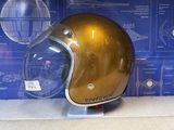 Casque moto jet Speedway or pailleté, visière bulle — photo 2
