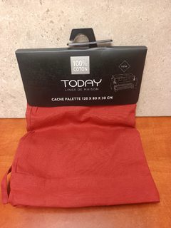 Today Cache Palette 120 x 80 x 30 cm - 100% coton - rouge