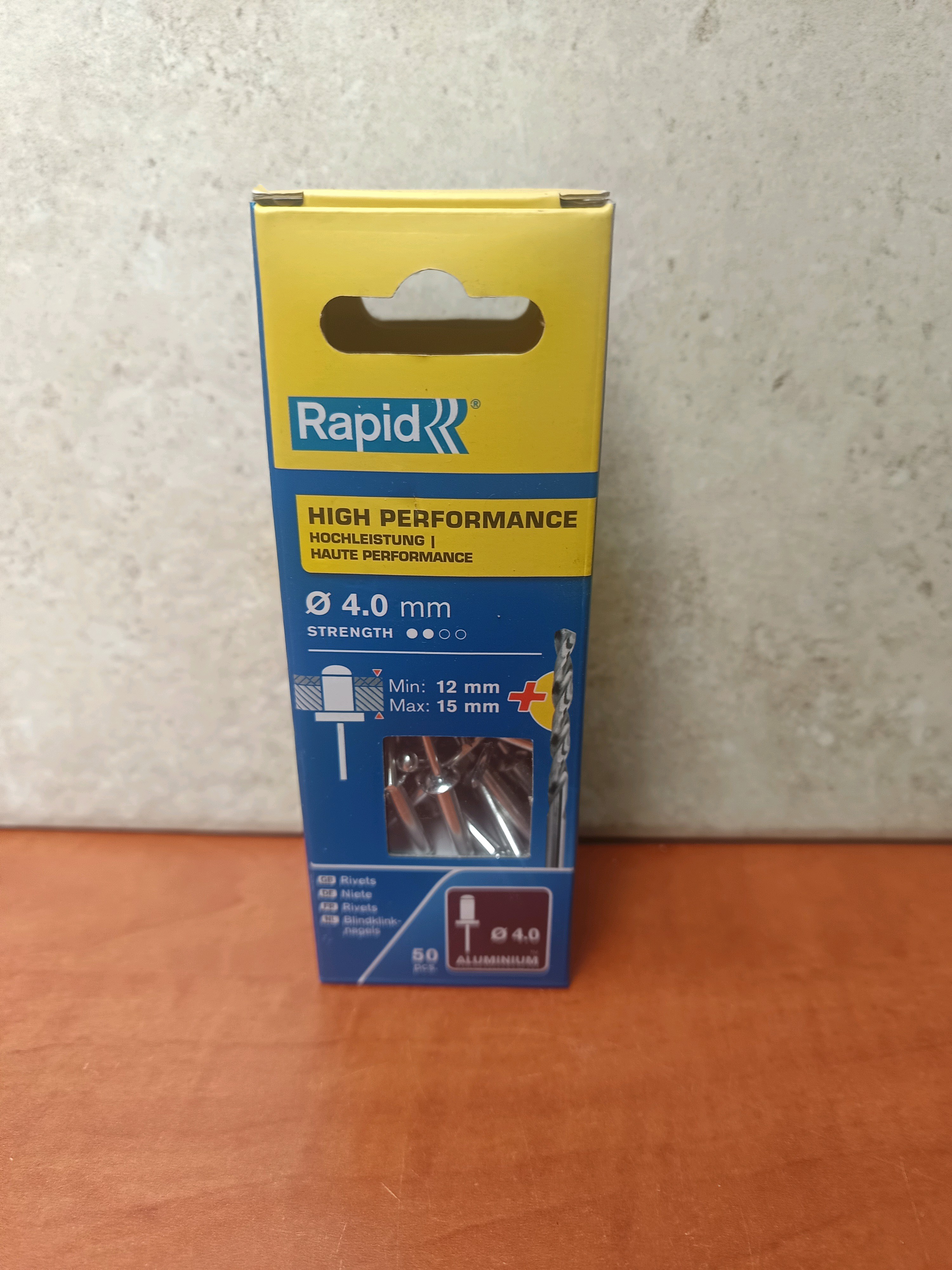 Rapid High Performance rivets aluminium Ø 4.0 mm (12-15 mm)