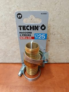 TECHN'O Raccord 3 pièces Ø25 mm 26x34 - 98.00091