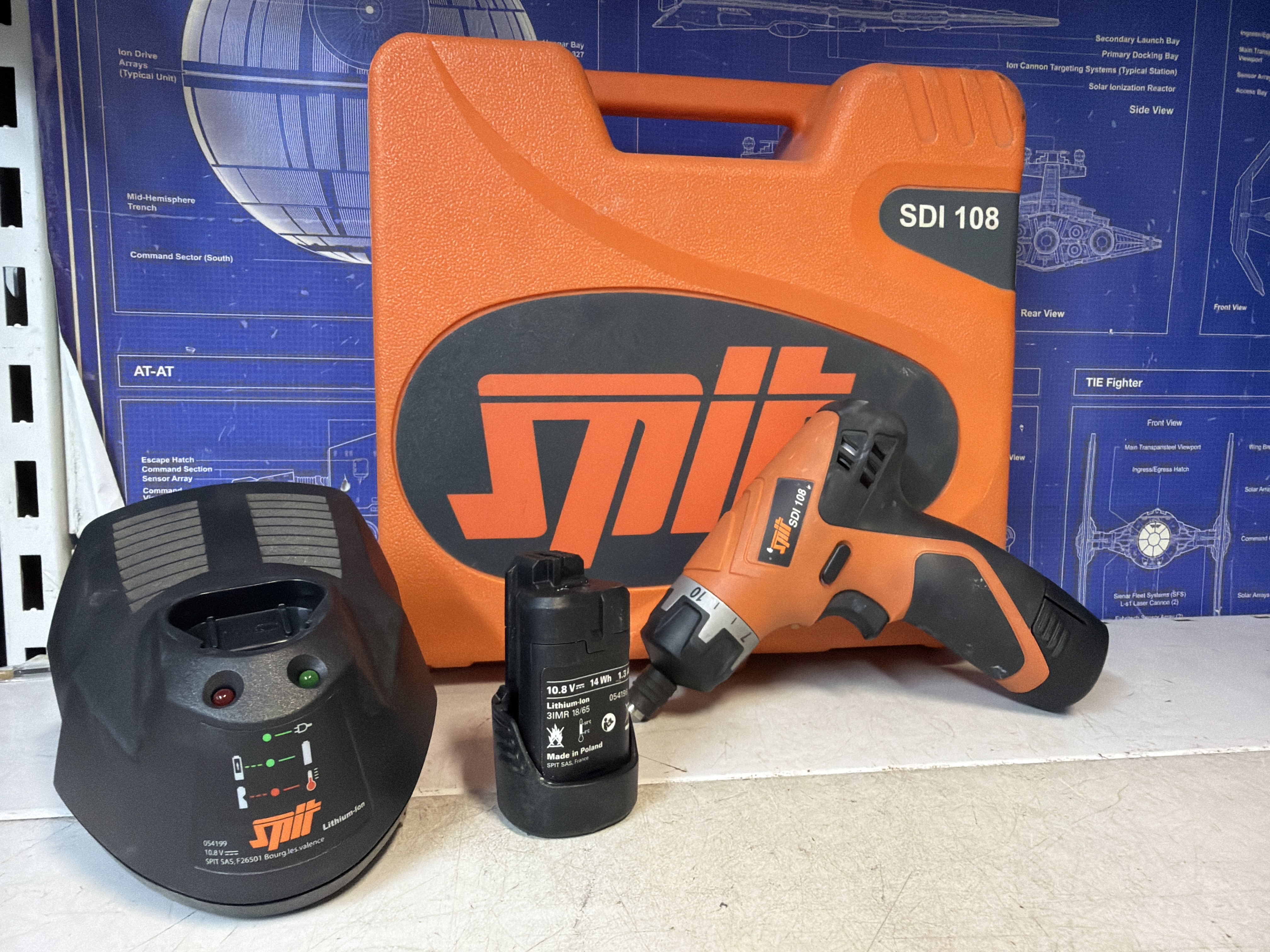 Visseuse perceuse sans fil SPIT SDI 108 10,8 V avec batterie chargeur et coffret