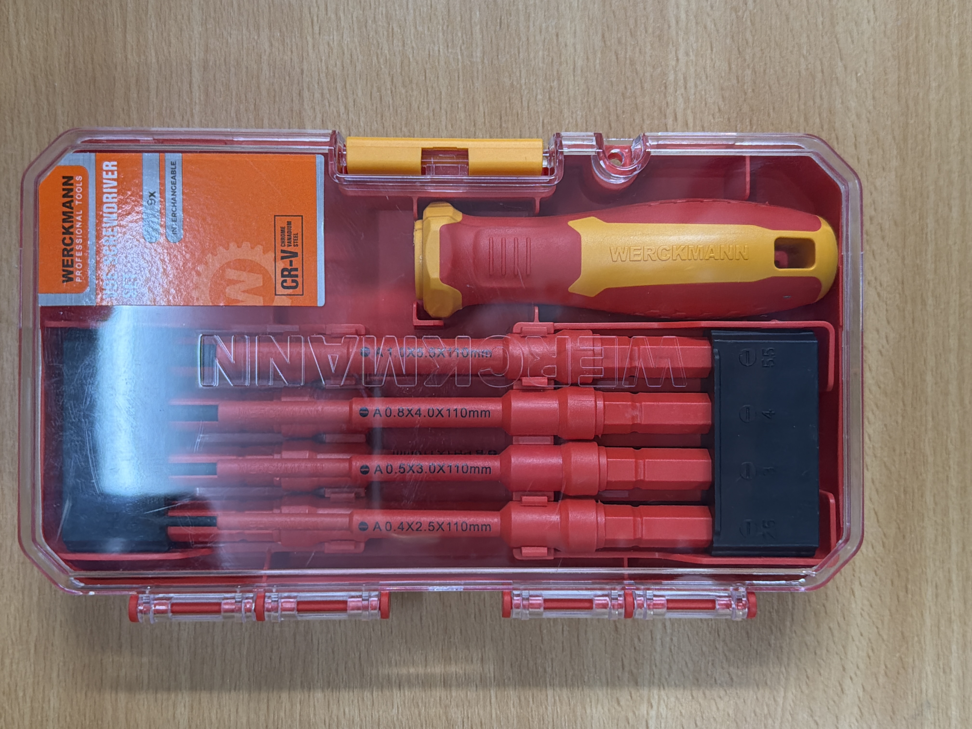 Werckmann 3207273 coffret tournevis VDE 9 pièces à embouts interchangeables