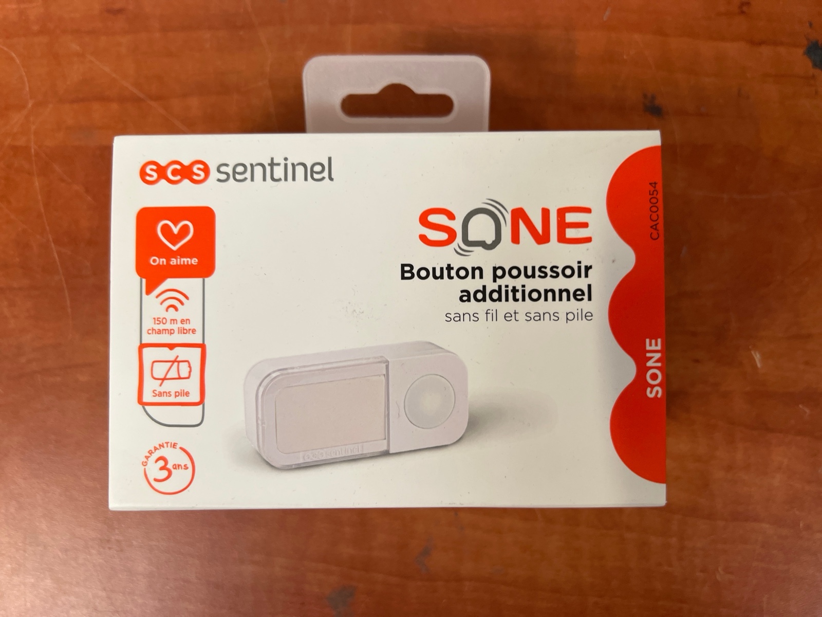 SCS Sentinel SONE bouton poussoir additionnel sans fil et sans pile