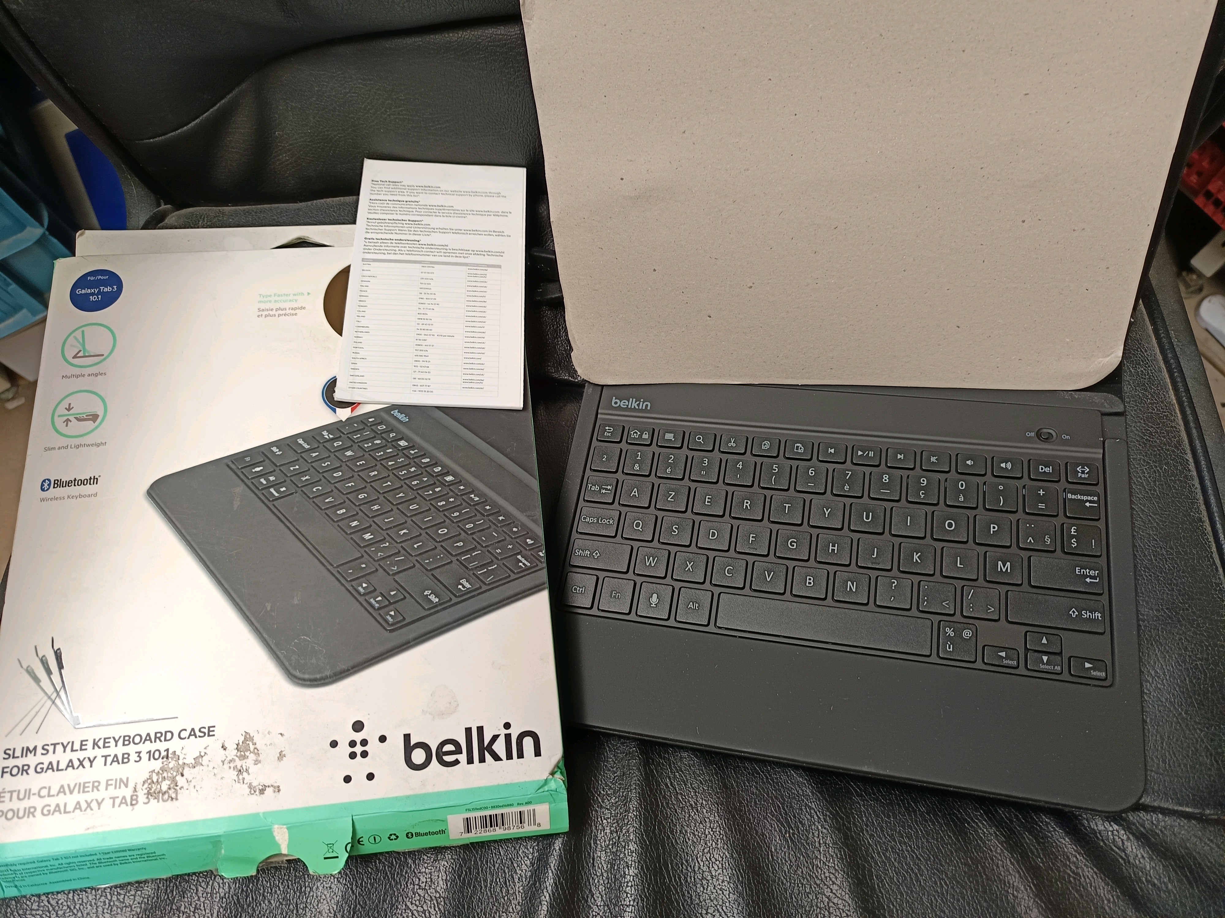 Belkin Slim Style Keyboard Case Bluetooth pour Galaxy Tab 3 10.1