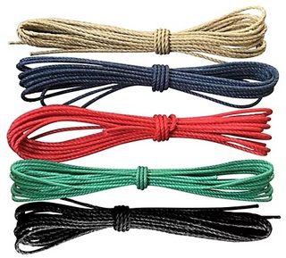 Fil de chanvre poli Jany France 5 m rouge 3 mm