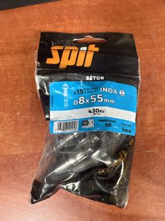 SPIT goujons d'ancrage inox Ø8 x 55 mm béton lot de 15