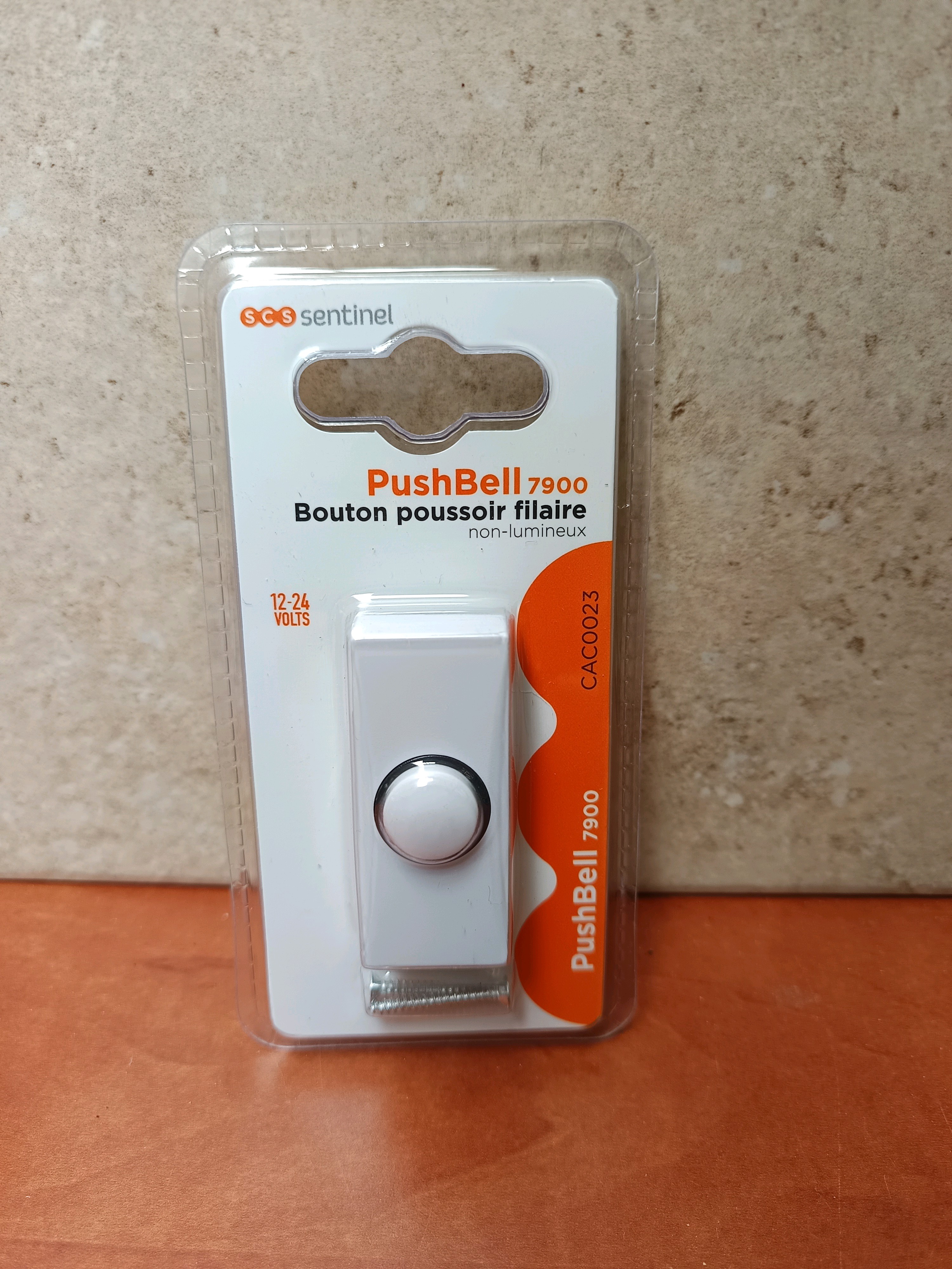 Sentinel PushBell 7900 - Bouton poussoir filaire non lumineux 12-24 V