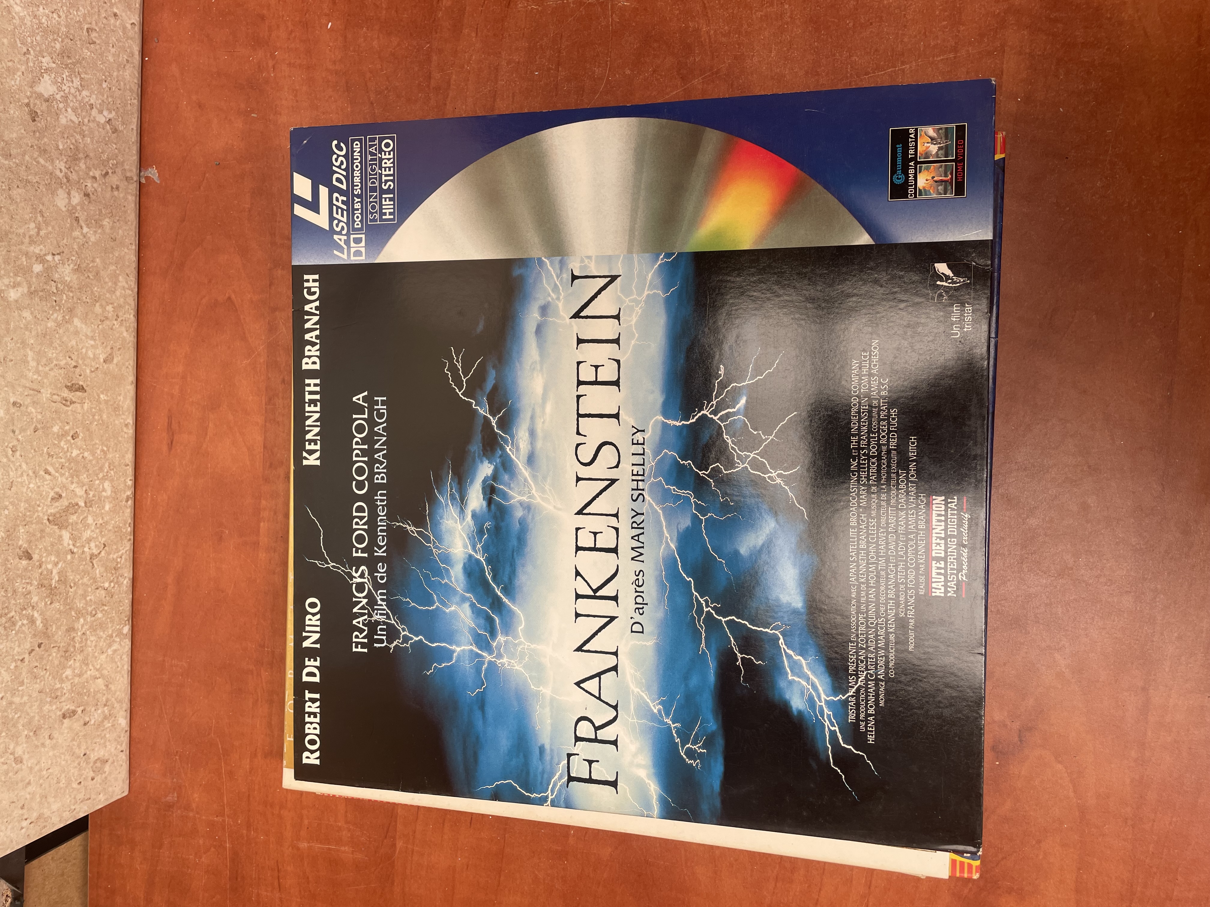 Frankenstein LaserDisc Kenneth Branagh