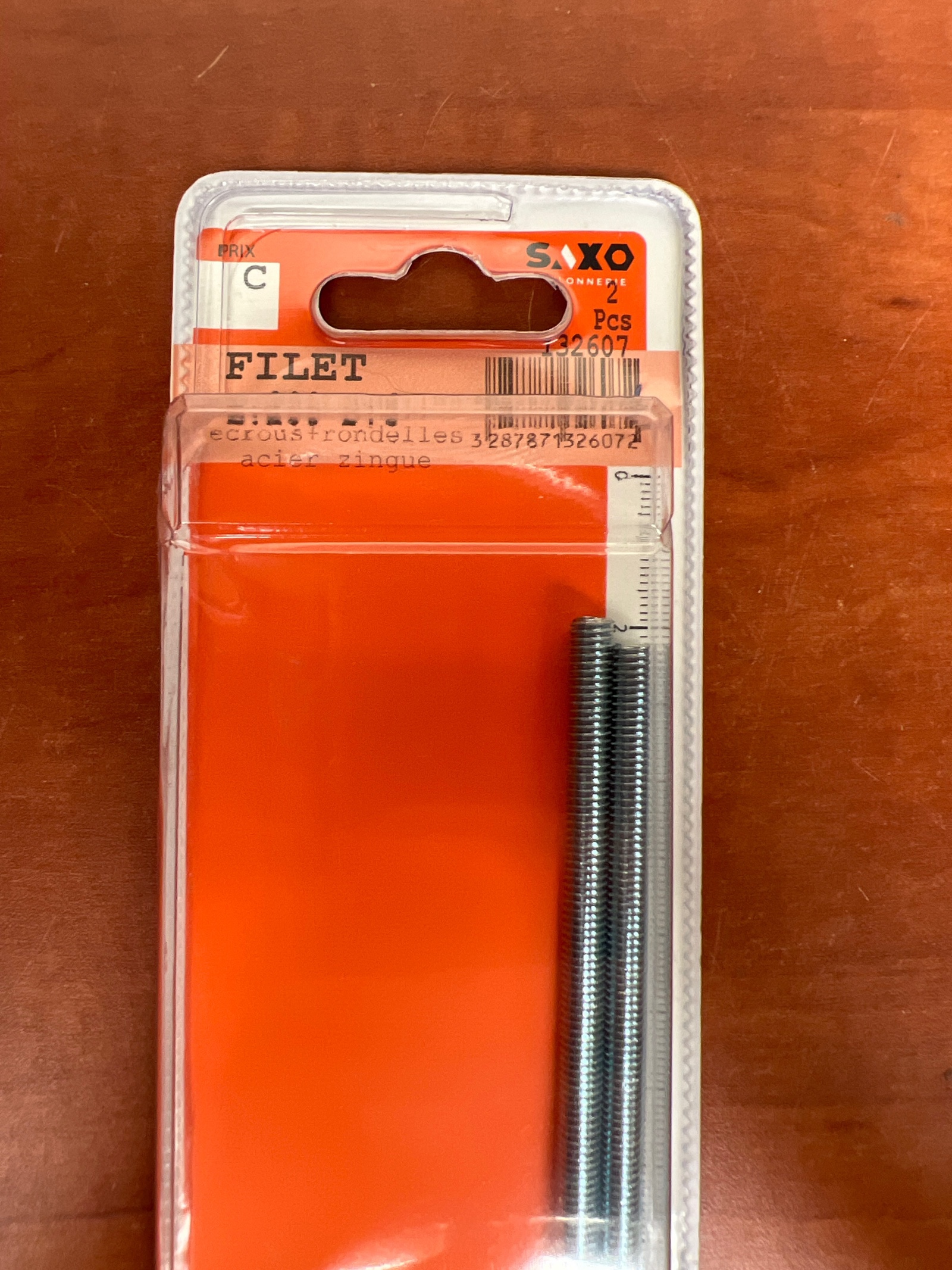 SAXO tiges filetées acier zingué (2 pcs)