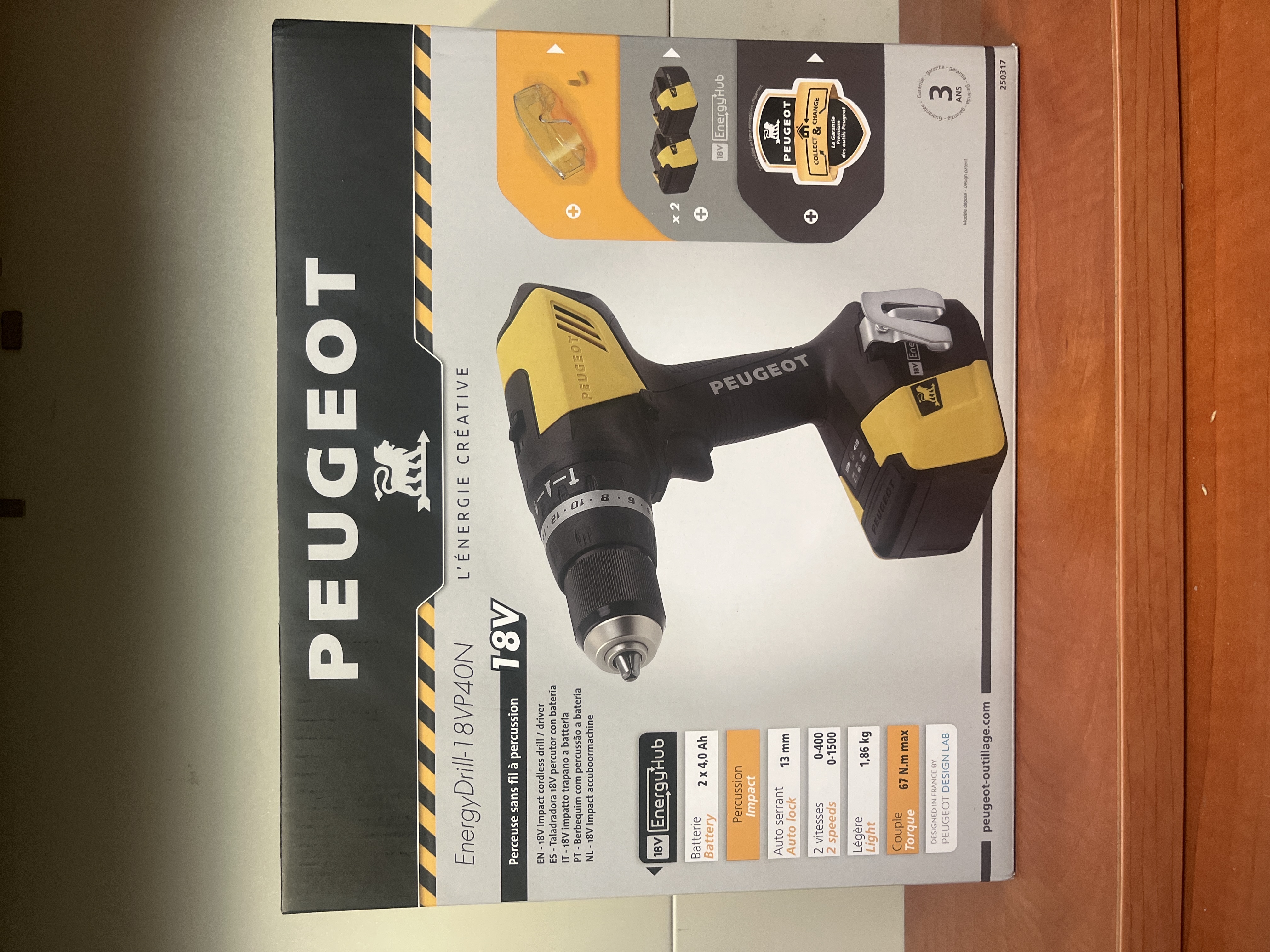 Perceuse-visseuse Peugeot EnergyDrill 18V