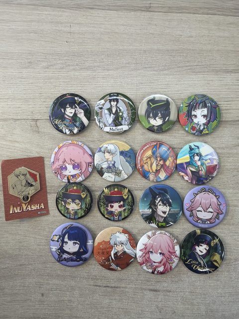 Lot de 17 pin's manga animé assortis
