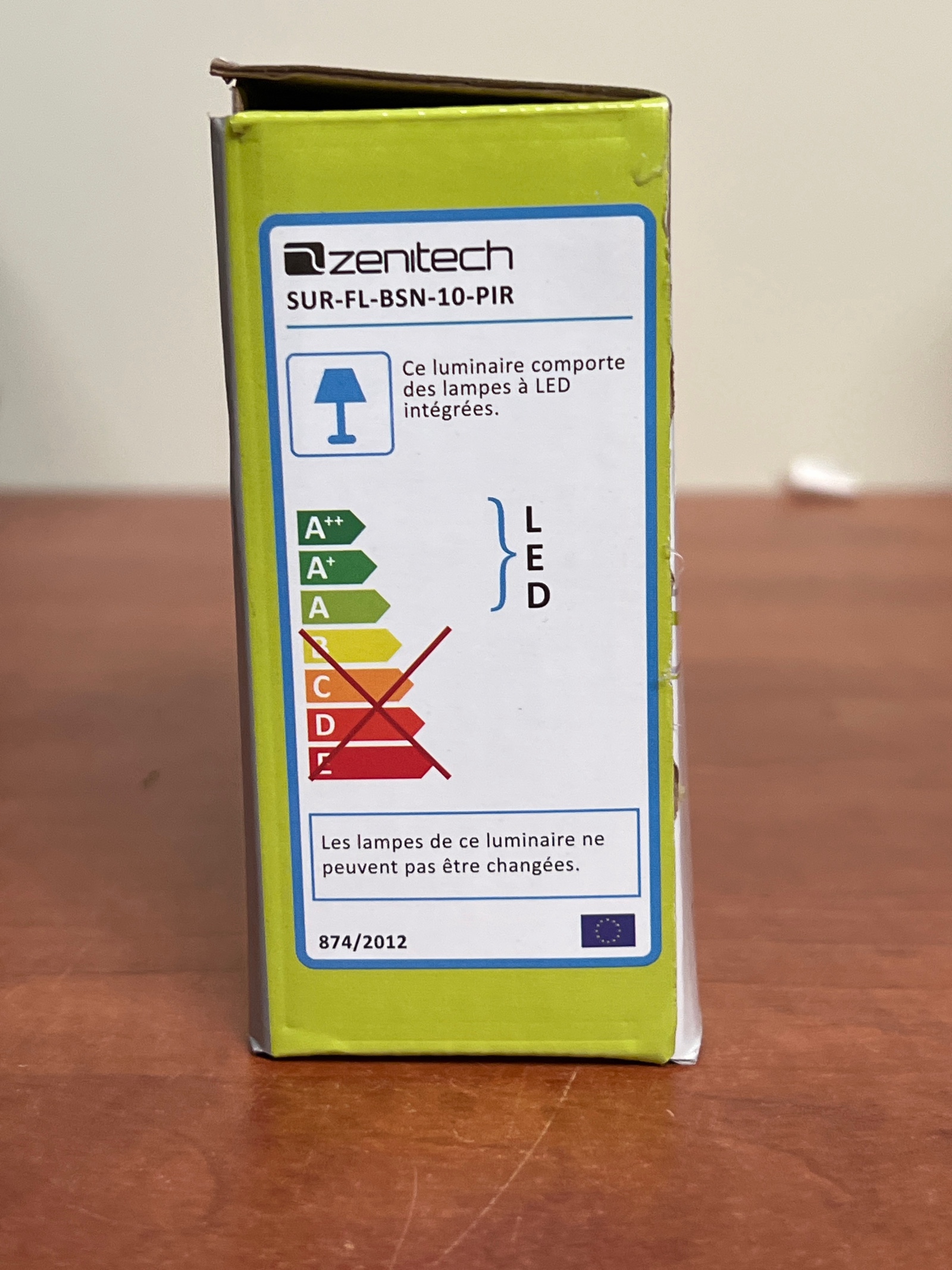 Zenitech Projecteur Premium LED 10W avec détecteur IP65 6500K 800 lm — photo 2