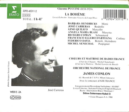 La Bohème, Opéra En 4 Actes