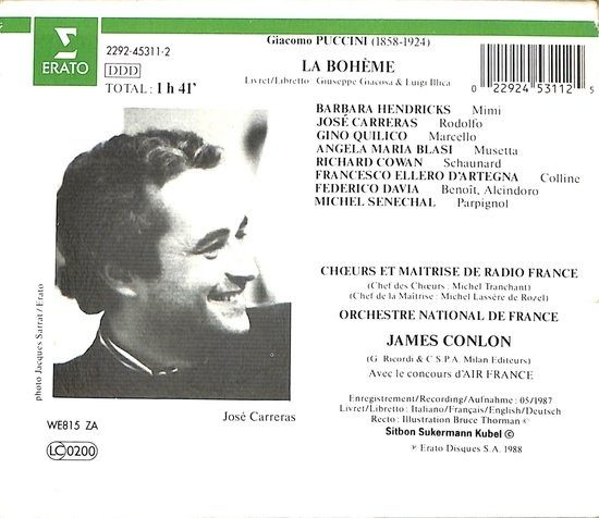 La Bohème, Opéra En 4 Actes