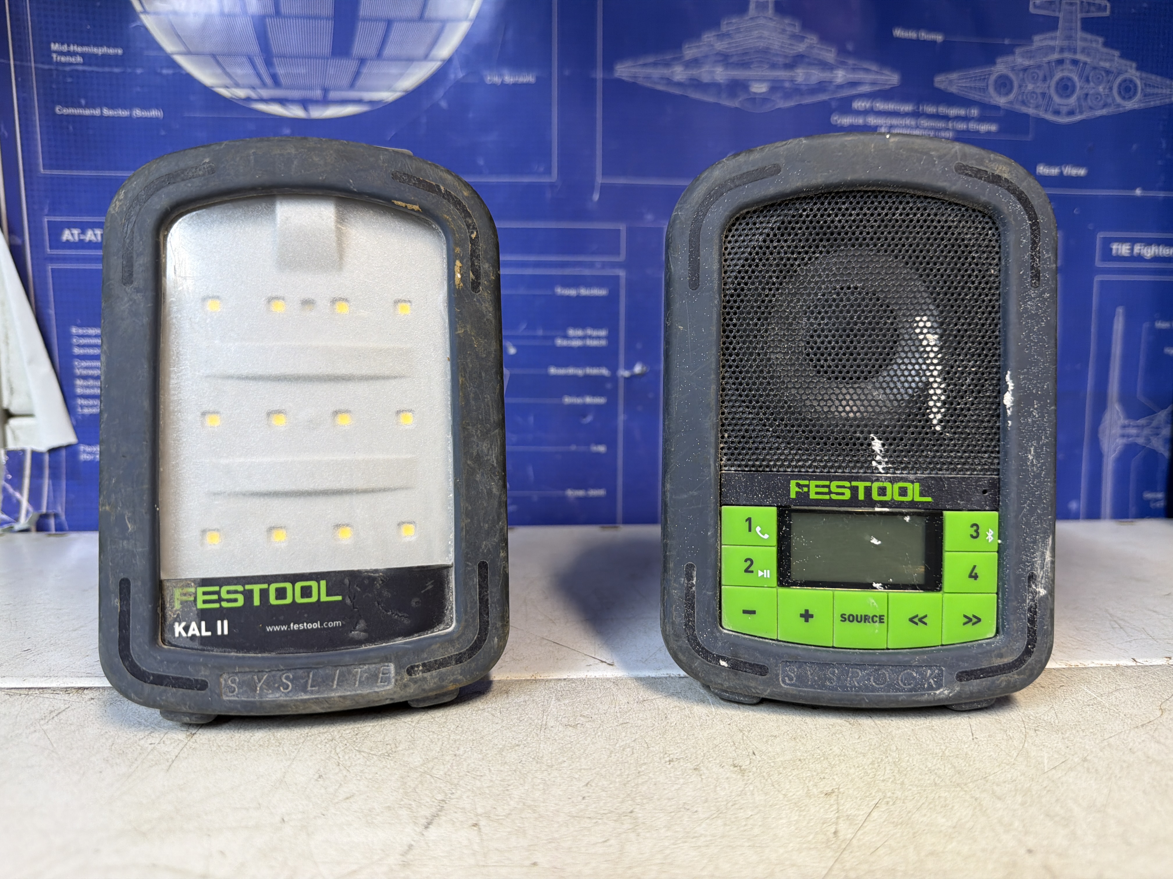 Lot Festool SysLite KAL II et radio de chantier SysRock BR 10