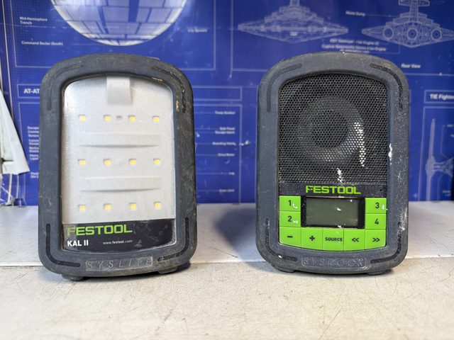 Lot Festool SysLite KAL II et radio de chantier SysRock BR 10