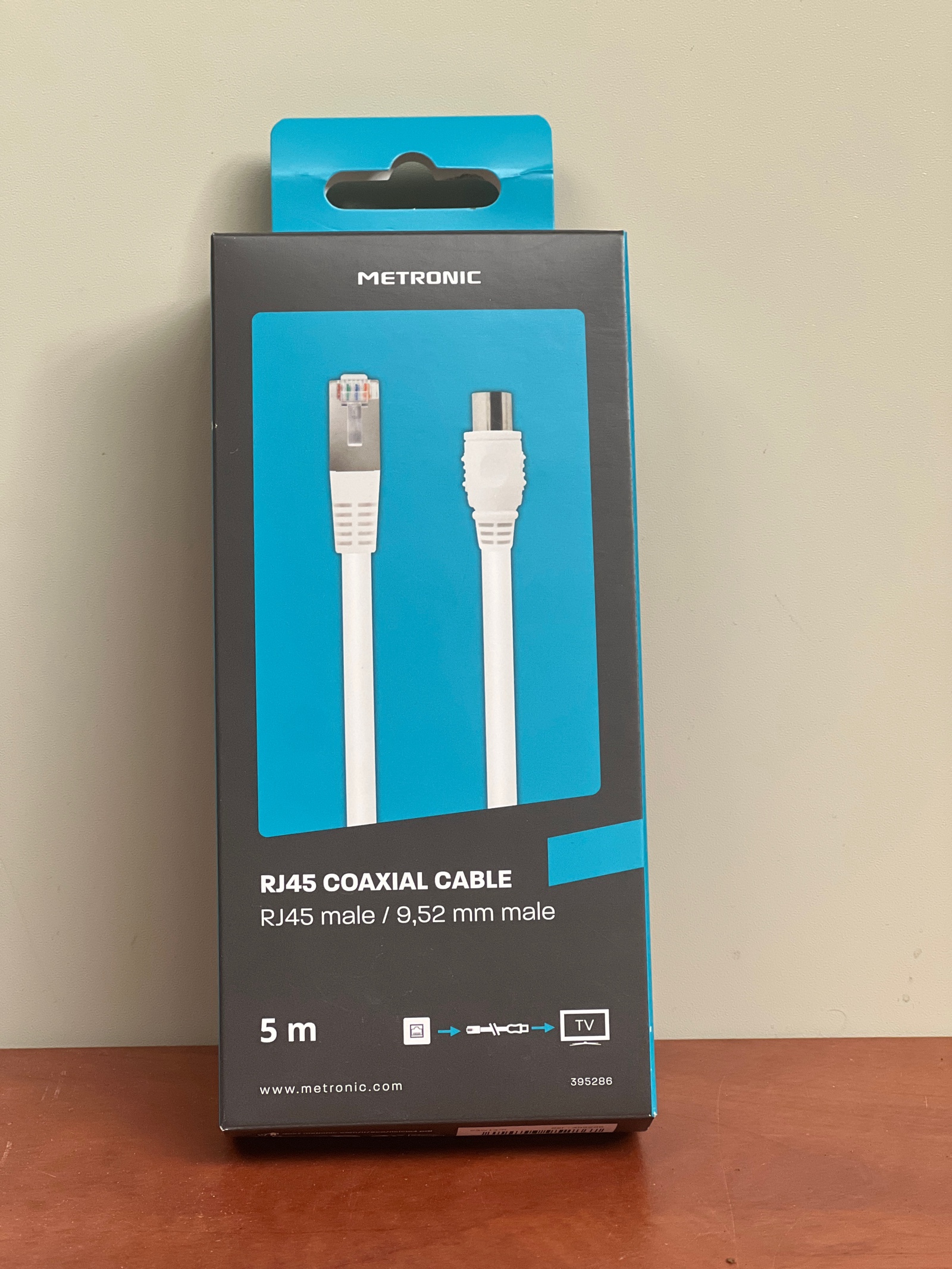 Metronic 362509 câble coaxial RJ45 (RJ45 mâle / 9,52 mm mâle) 5 m