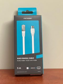 Metronic 362509 câble coaxial RJ45 (RJ45 mâle / 9,52 mm mâle) 5 m