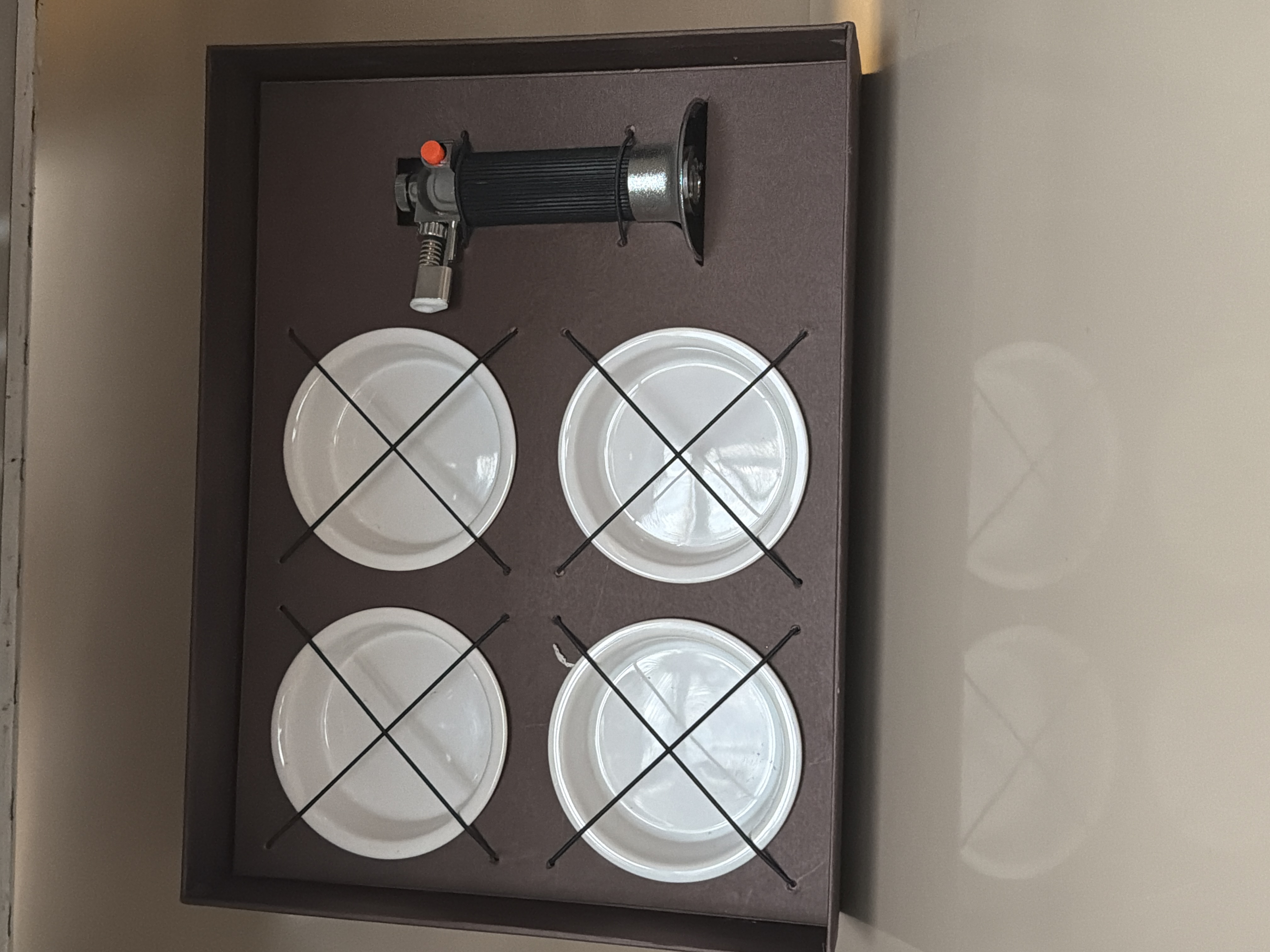 Kit pour crème brûlée avec chalumeau et 4 ramequins