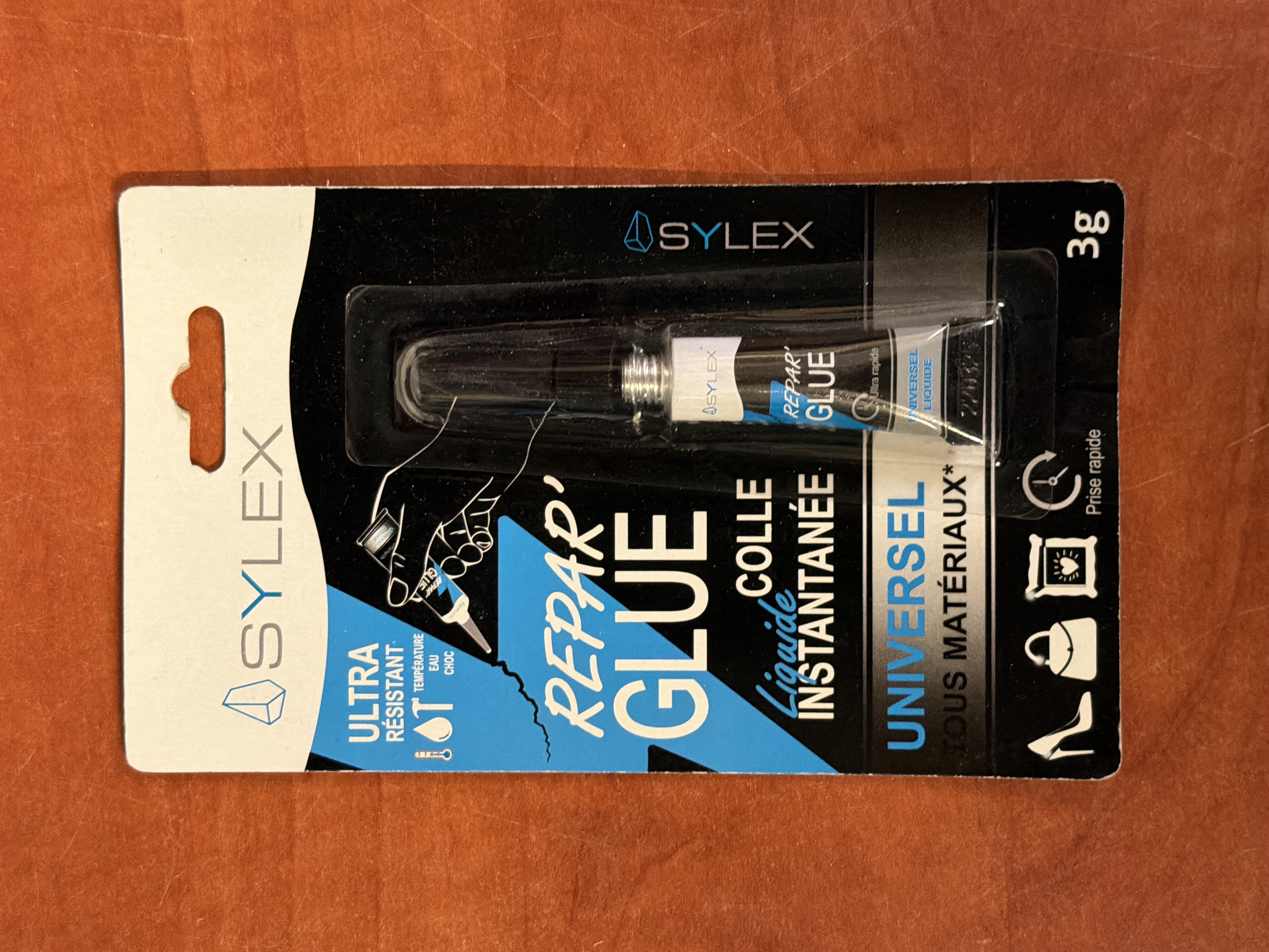 Sylex Repair Glue - colle liquide instantanée universelle 3 g
