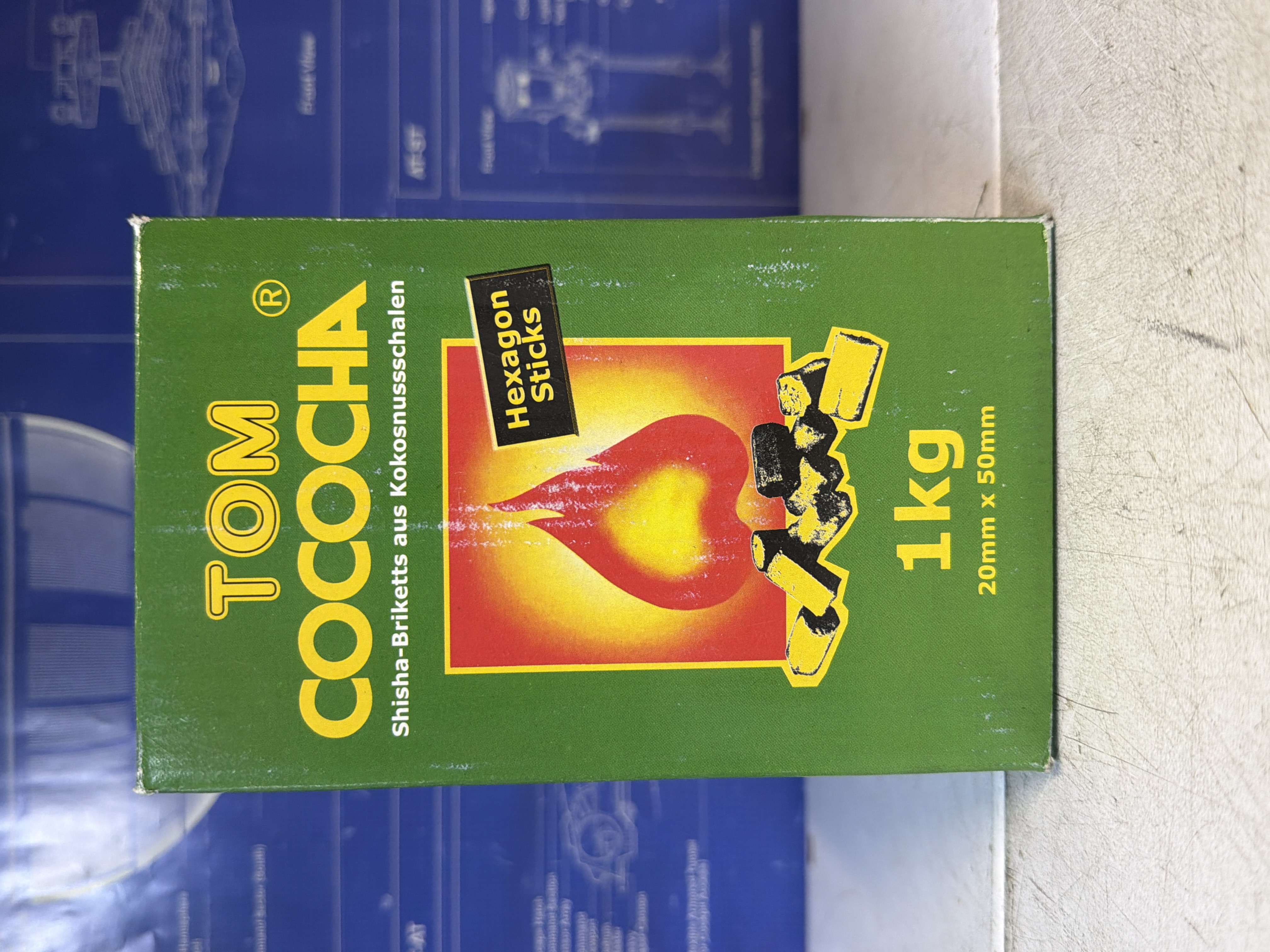 Tom Cococha Hexagon Sticks 1 kg charbon coco chicha
