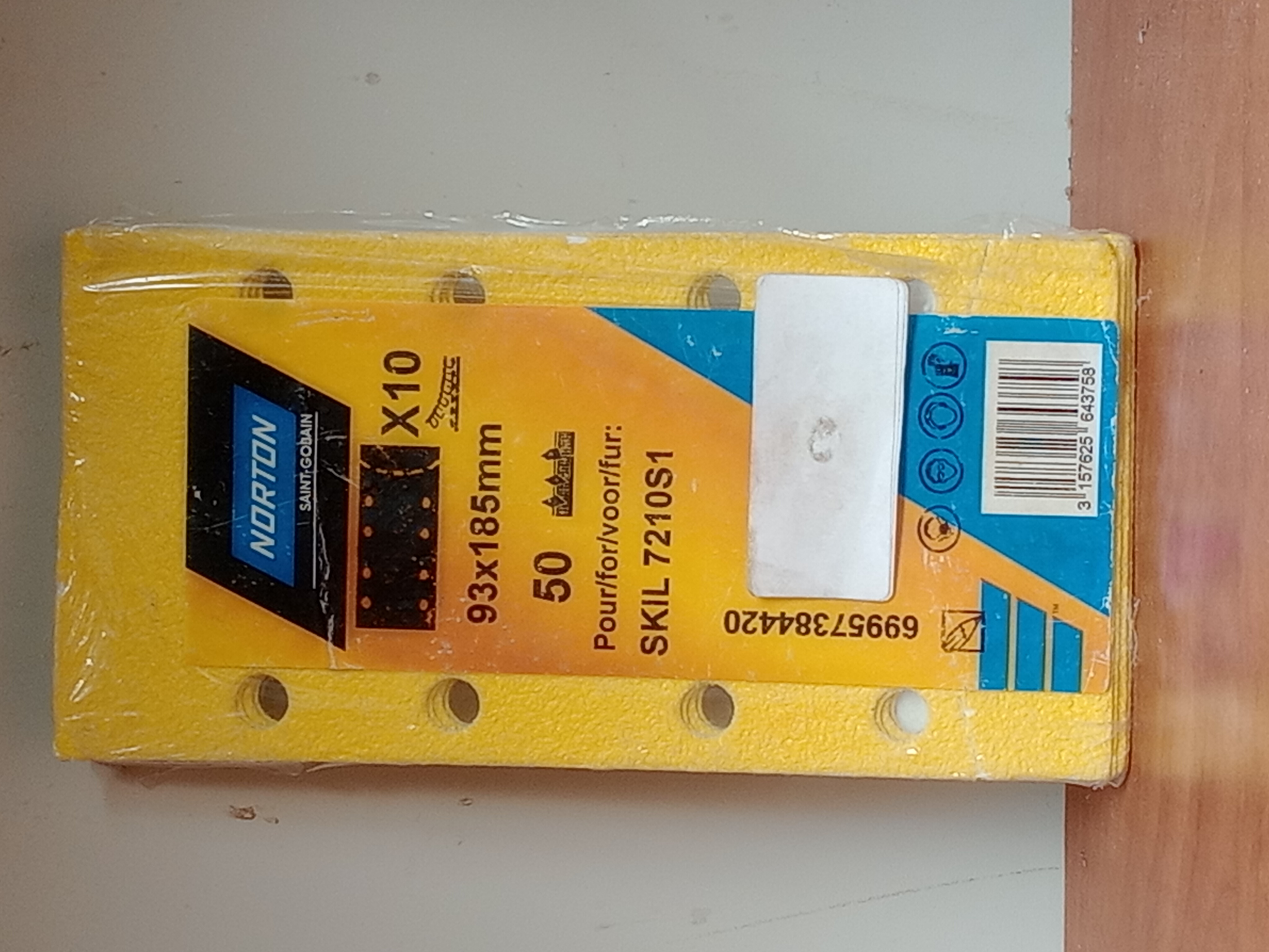 10 patins autogrippants SKIL 7210S1 93x185mm NORTON