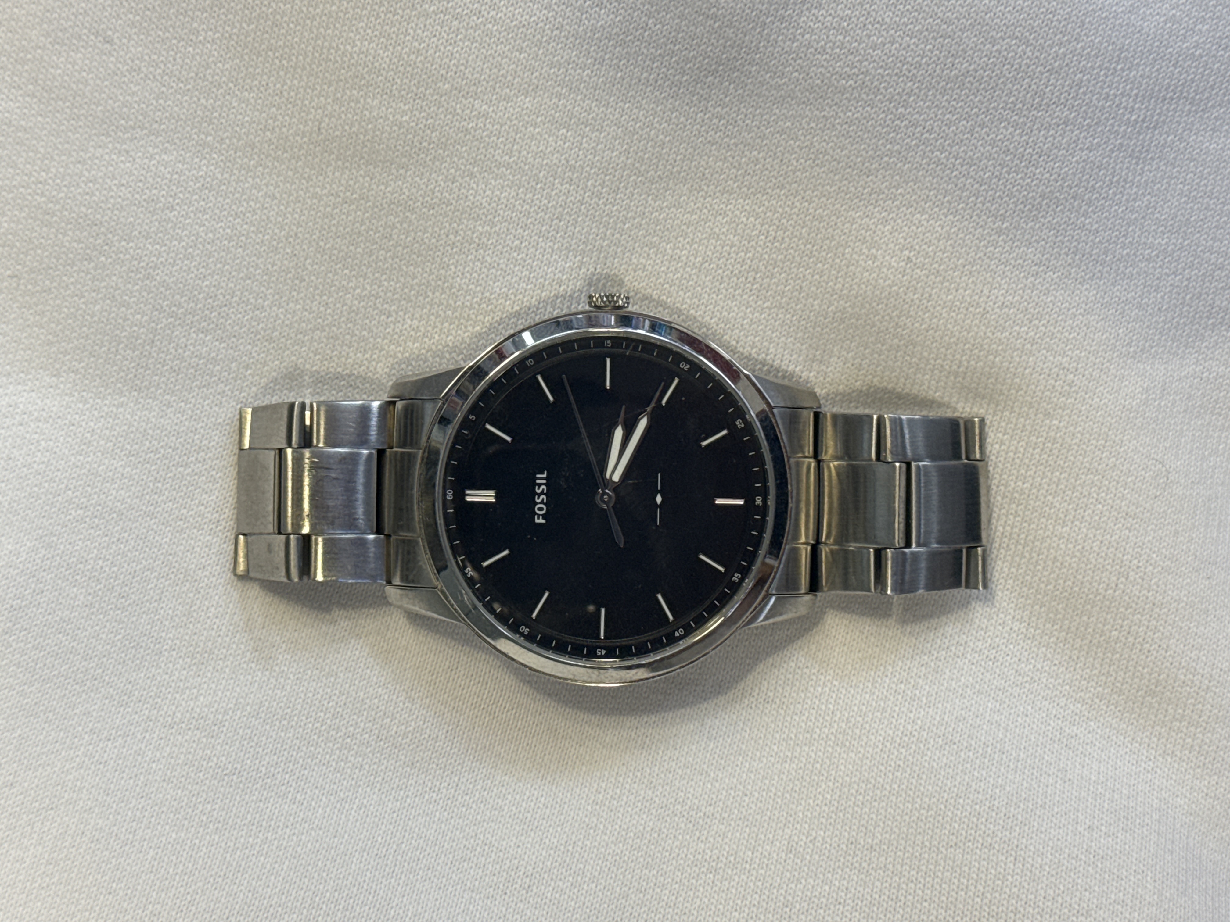 Montre Fossil FS5307 - cadran noir, bracelet métal