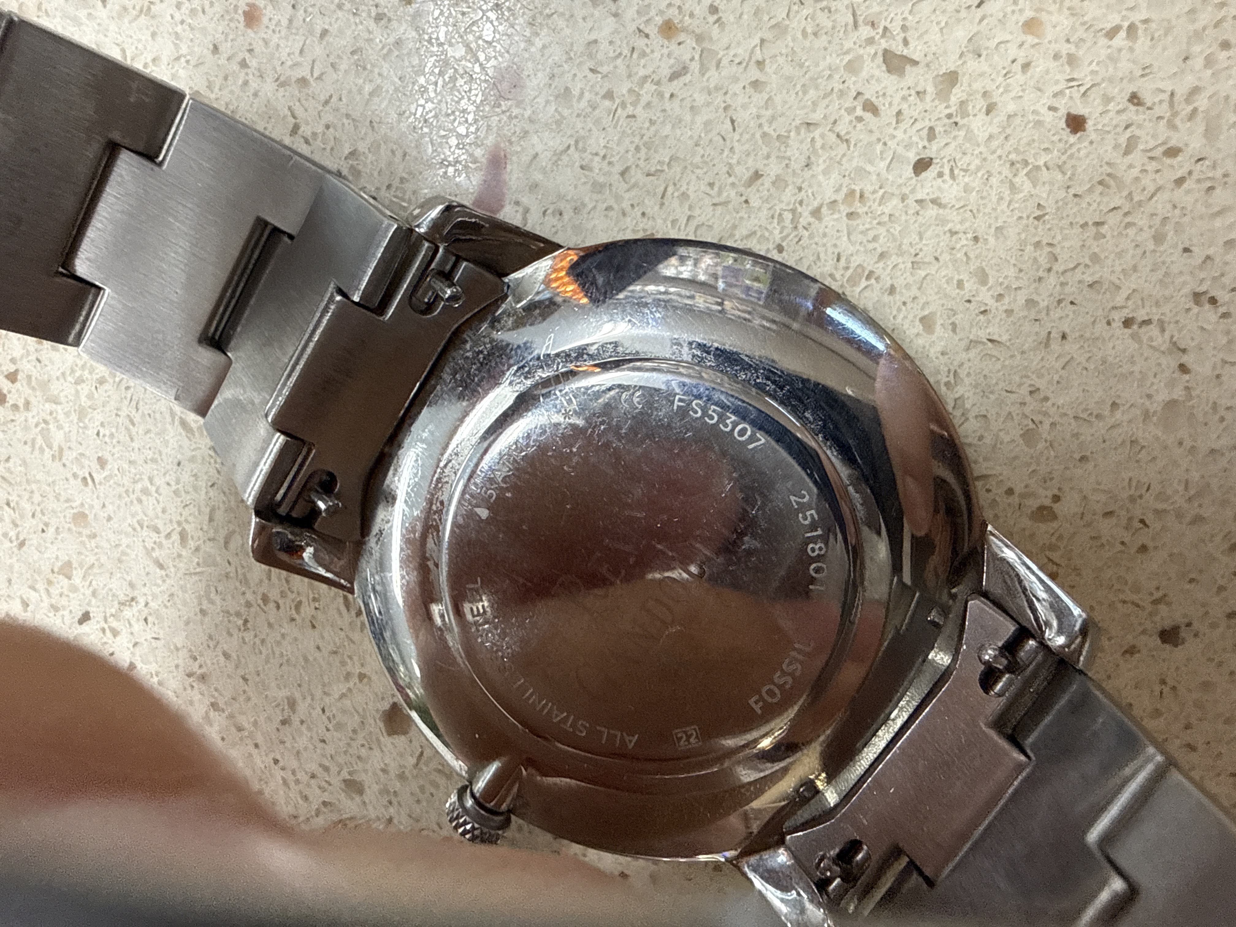 Montre Fossil FS5307 - cadran noir, bracelet métal — photo 2
