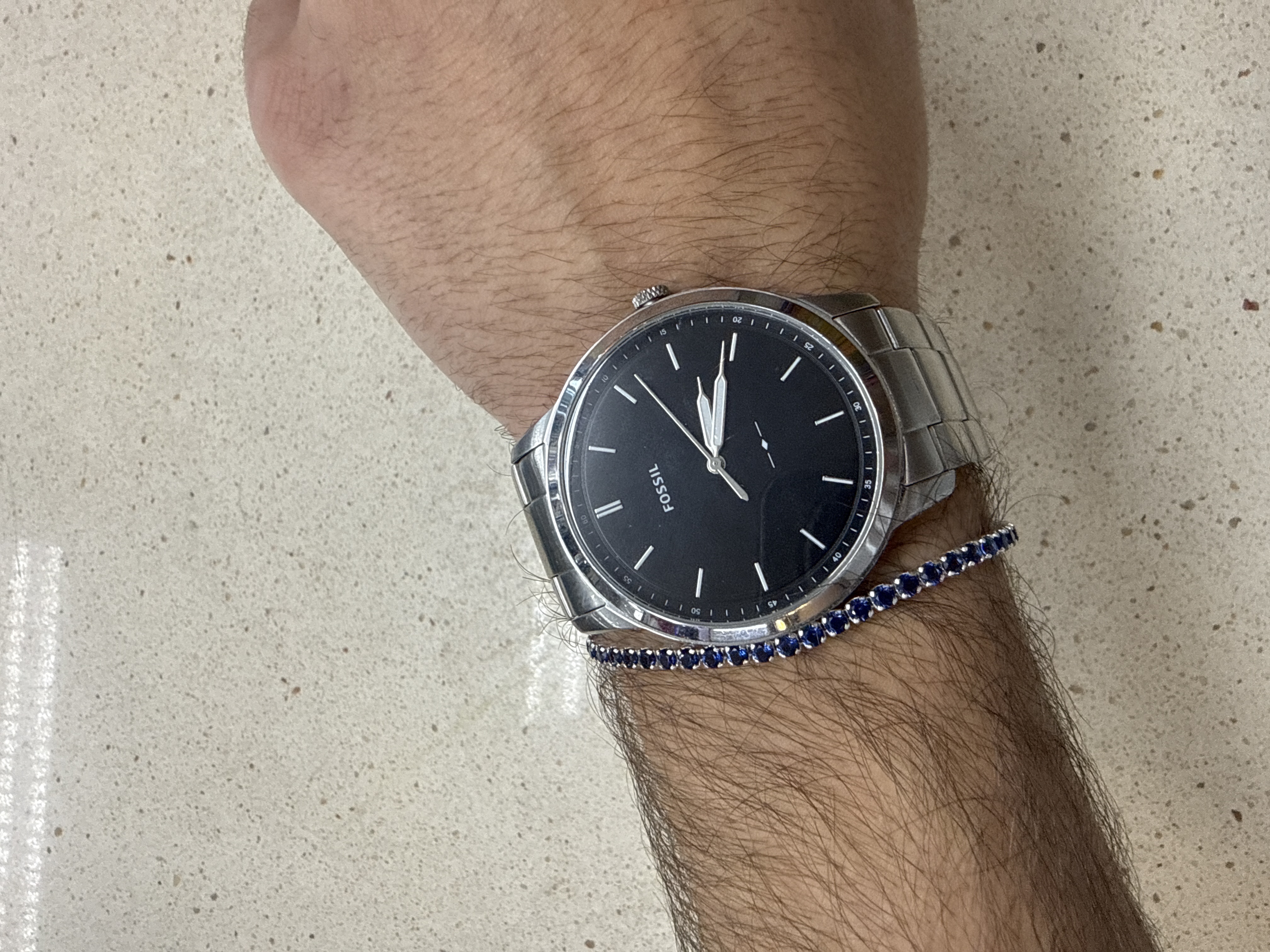 Montre Fossil FS5307 - cadran noir, bracelet métal — photo 3