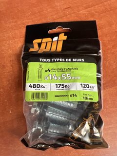 Goujon d'ancrage SPIT PRIMA8 14x55 mm + vis TH 8x60 - lot de 4 - tous types de murs