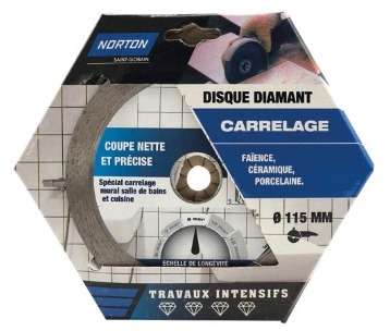 Norton Saint-Gobain Disque diamant carrelage Ø115 mm (faïence, céramique, porcelaine)
