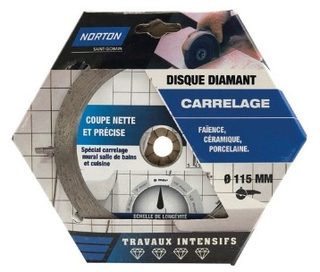 Norton Saint-Gobain Disque diamant carrelage Ø115 mm (faïence, céramique, porcelaine)