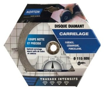 Norton Saint-Gobain Disque diamant carrelage Ø115 mm (faïence, céramique, porcelaine)