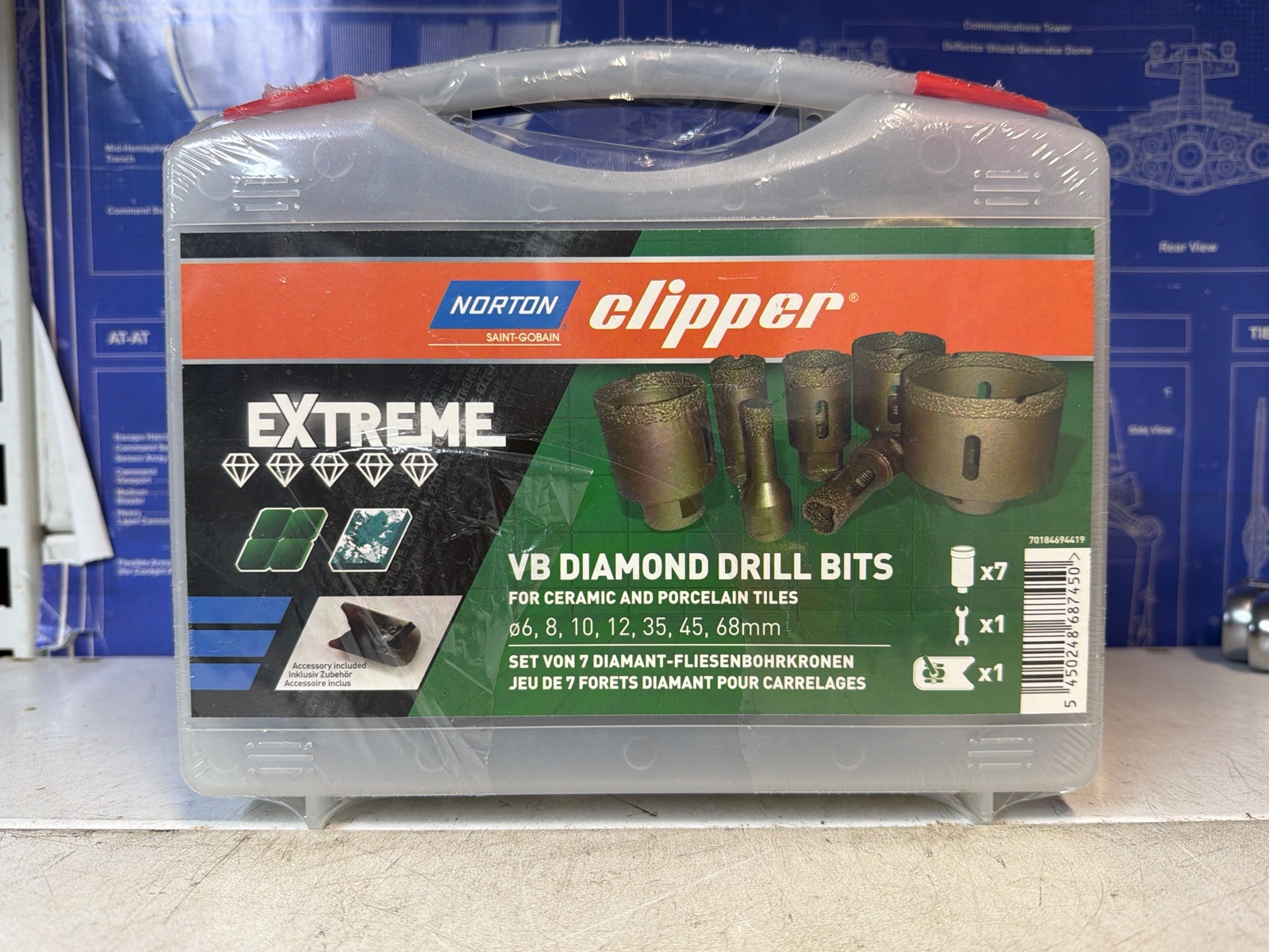 Norton Clipper Extreme VB Diamond Drill Bits – Jeu de 7