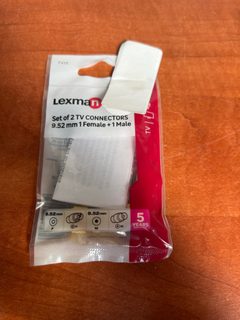 Lexman TV13 - Set de 2 connecteurs TV 9,52 mm (1 femelle + 1 mâle)