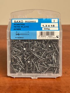 Saxo pointes tête plate acier 1,3 x 18 - 500 g