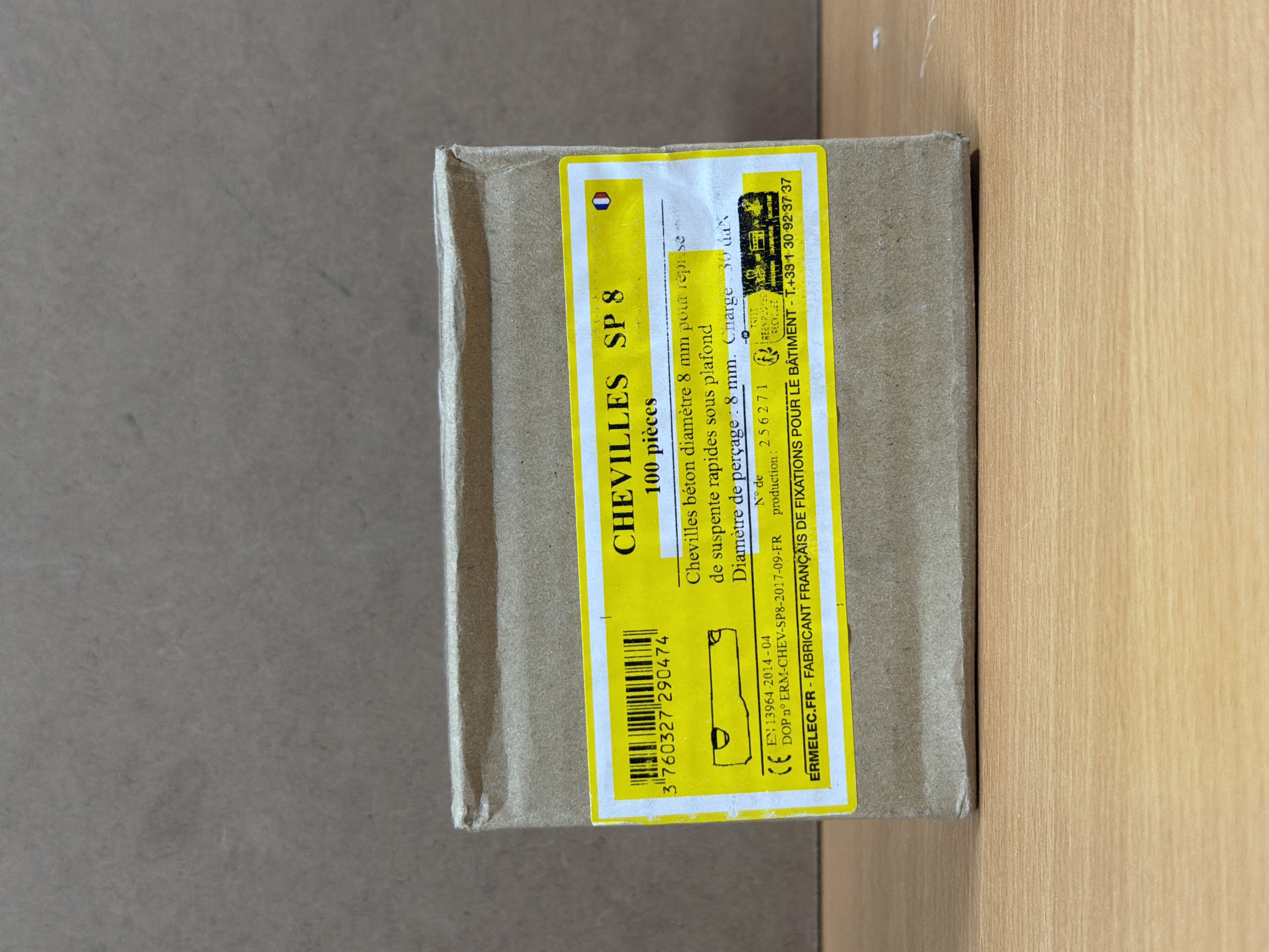 Chevilles béton ERMELEC SP8 Ø8 mm sachet 100