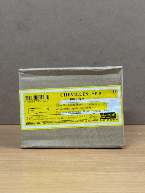 Chevilles béton ERMELEC SP8 Ø8 mm sachet 100