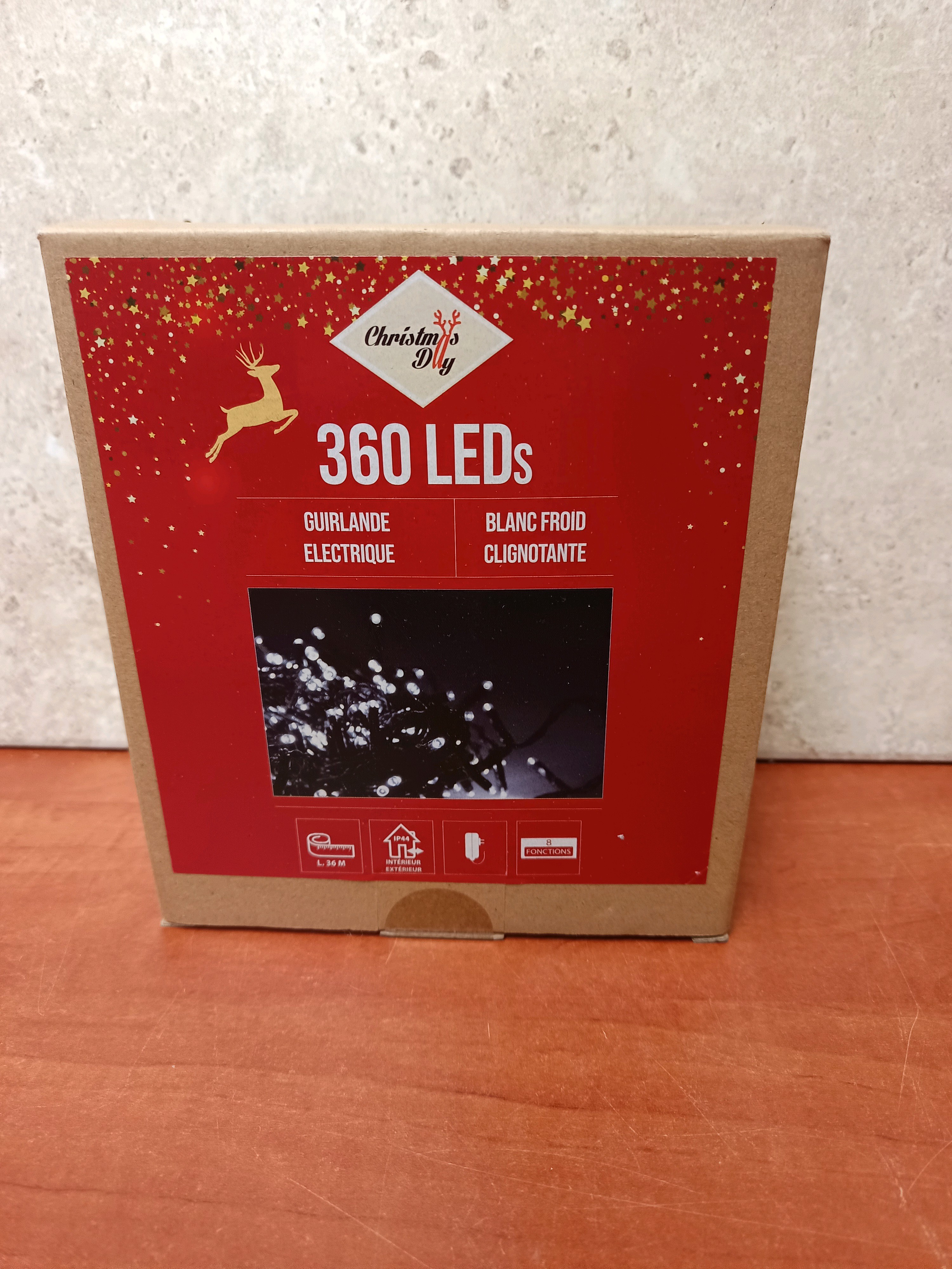 Christmas DIY Guirlande lumineuse 360 LEDs blanc froid clignotante