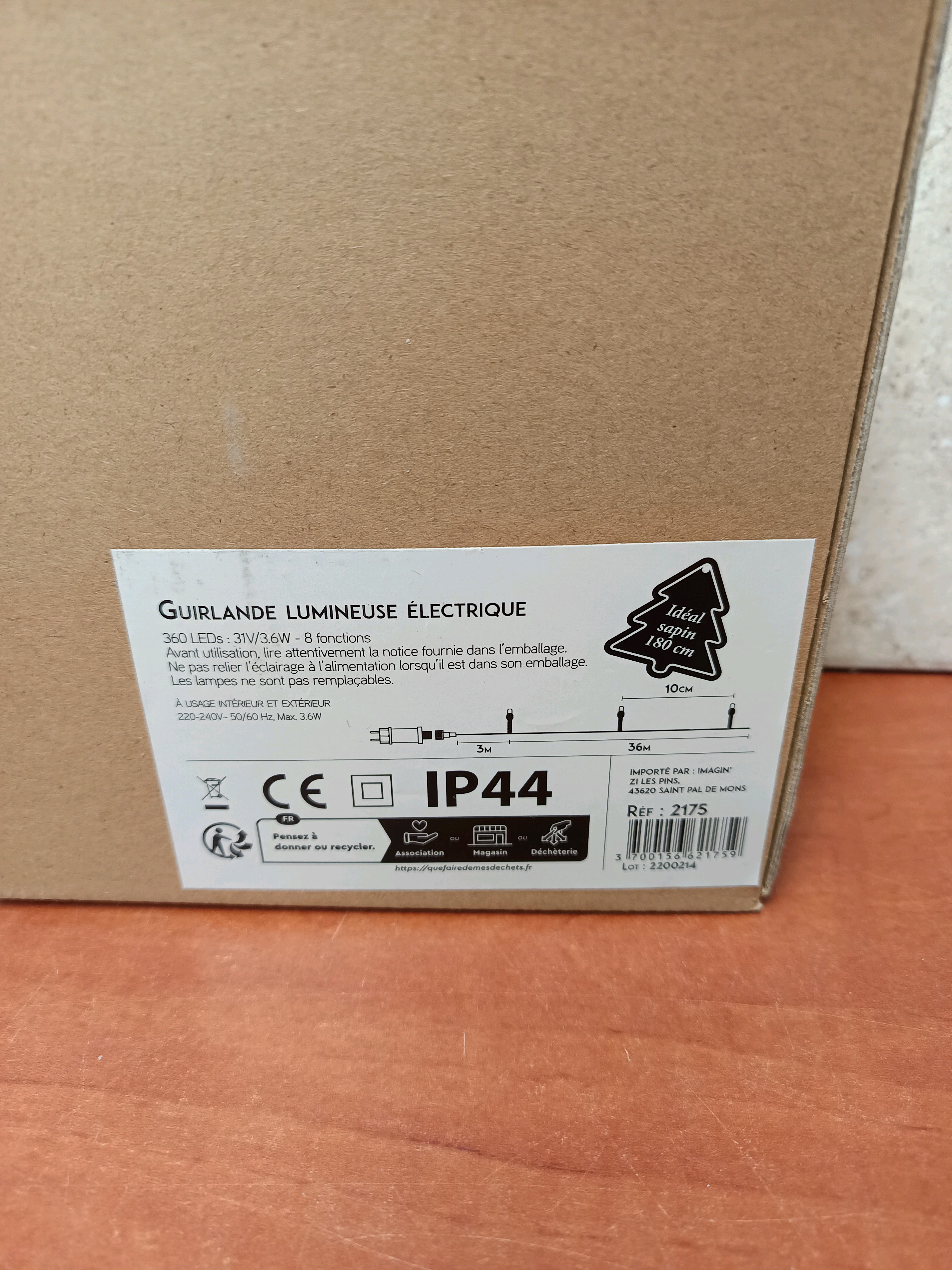 Christmas DIY Guirlande lumineuse 360 LEDs blanc froid clignotante — photo 2