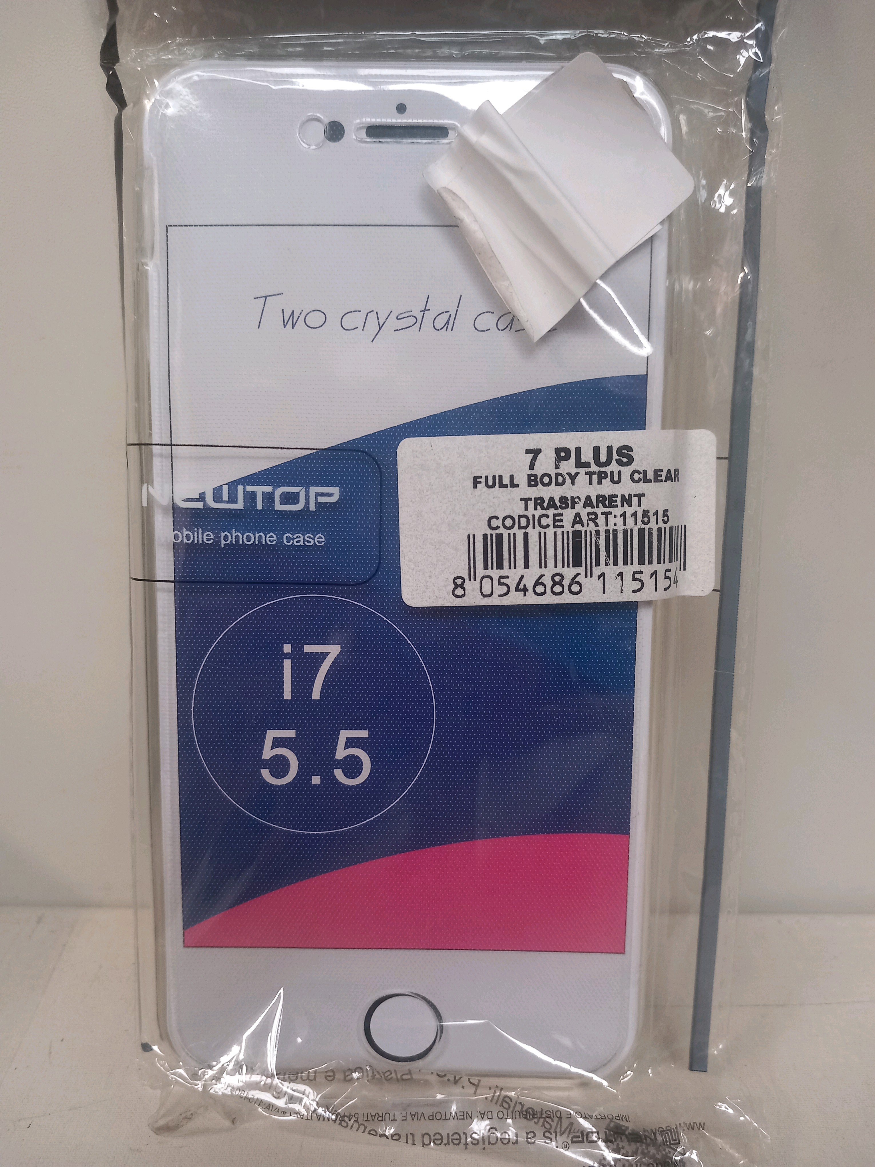 NEWTOP coque transparente Full Body TPU pour iPhone 7 Plus (5,5")