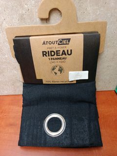 Atout Ciel Rideau 1 panneau L140 x H240 noir