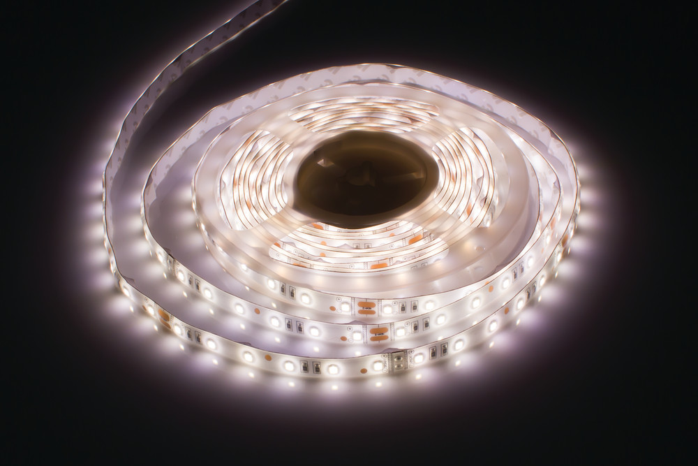 RUBAN IP65 5M 4000K 24V 10.5W/M 1000LM/M 60LED/M LARGEUR 12MM FAISCEAU 115 IRC90 SACHET INTÉGRAL
