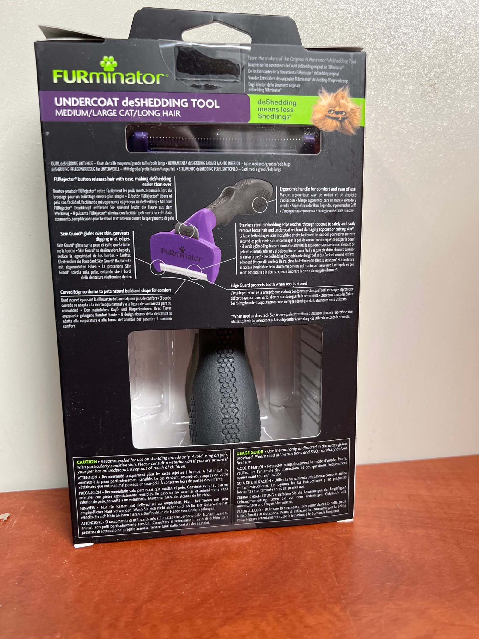 FURminator Undercoat deShedding Tool pour chat, poils longs (M/L) — photo 2