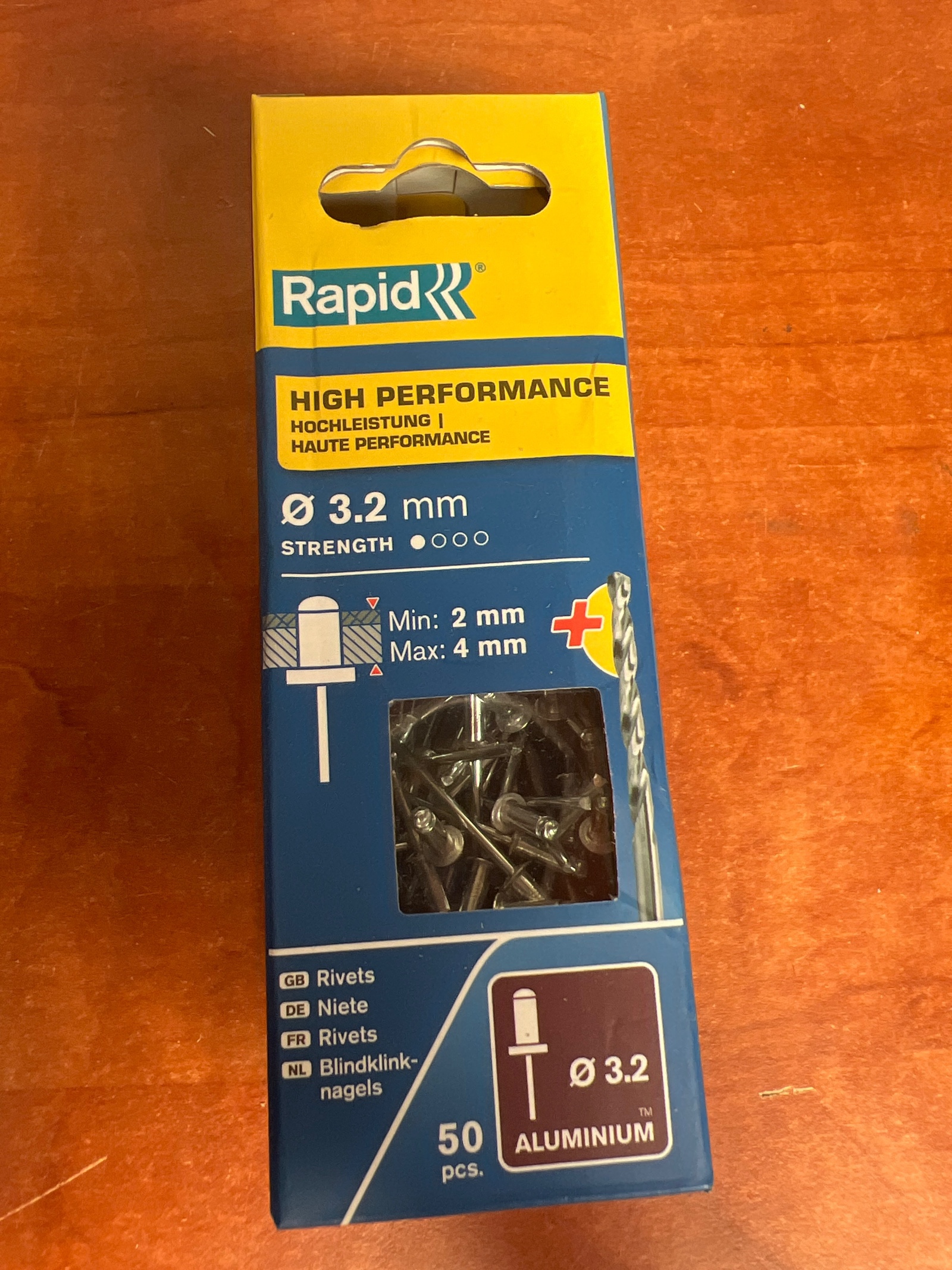 Rapid High Performance – Rivets aluminium Ø 3.2 mm (50 pièces)