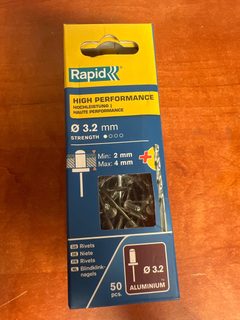 Rapid High Performance – Rivets aluminium Ø 3.2 mm (50 pièces)